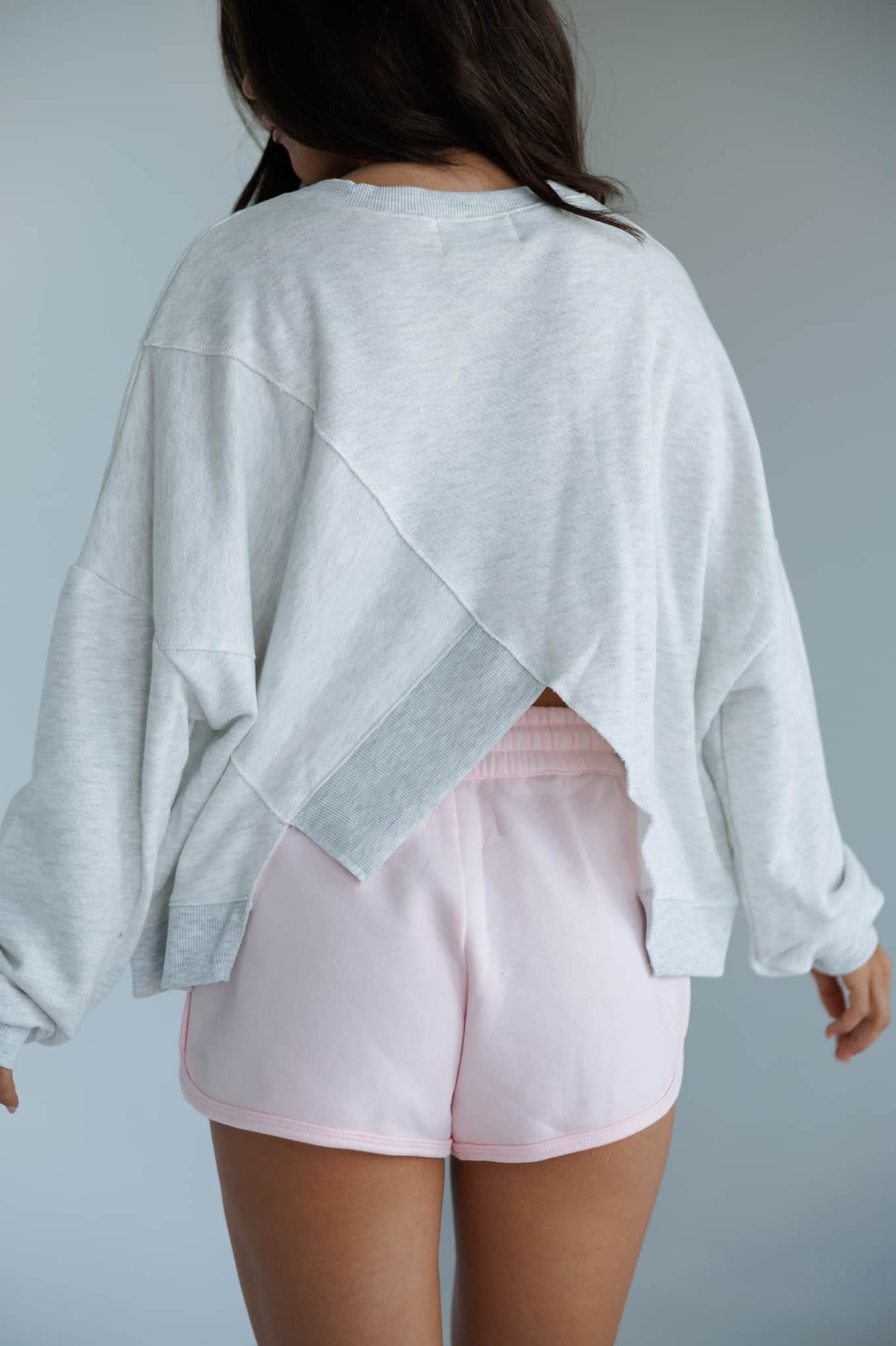 Ash Grey Asymmetric Sweatshirt - Image 3