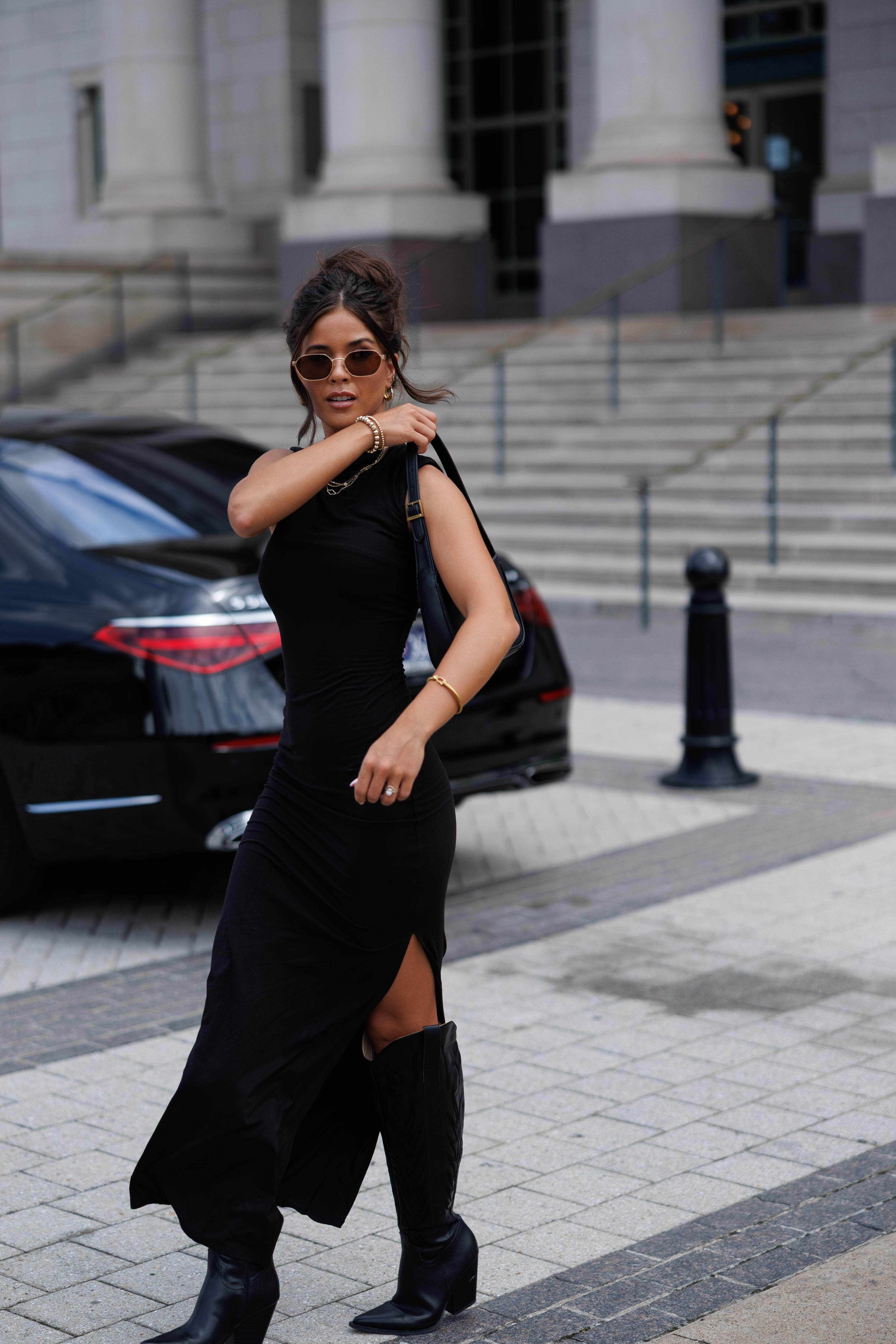 Asymmetric Neck Maxi Dress - Image 4