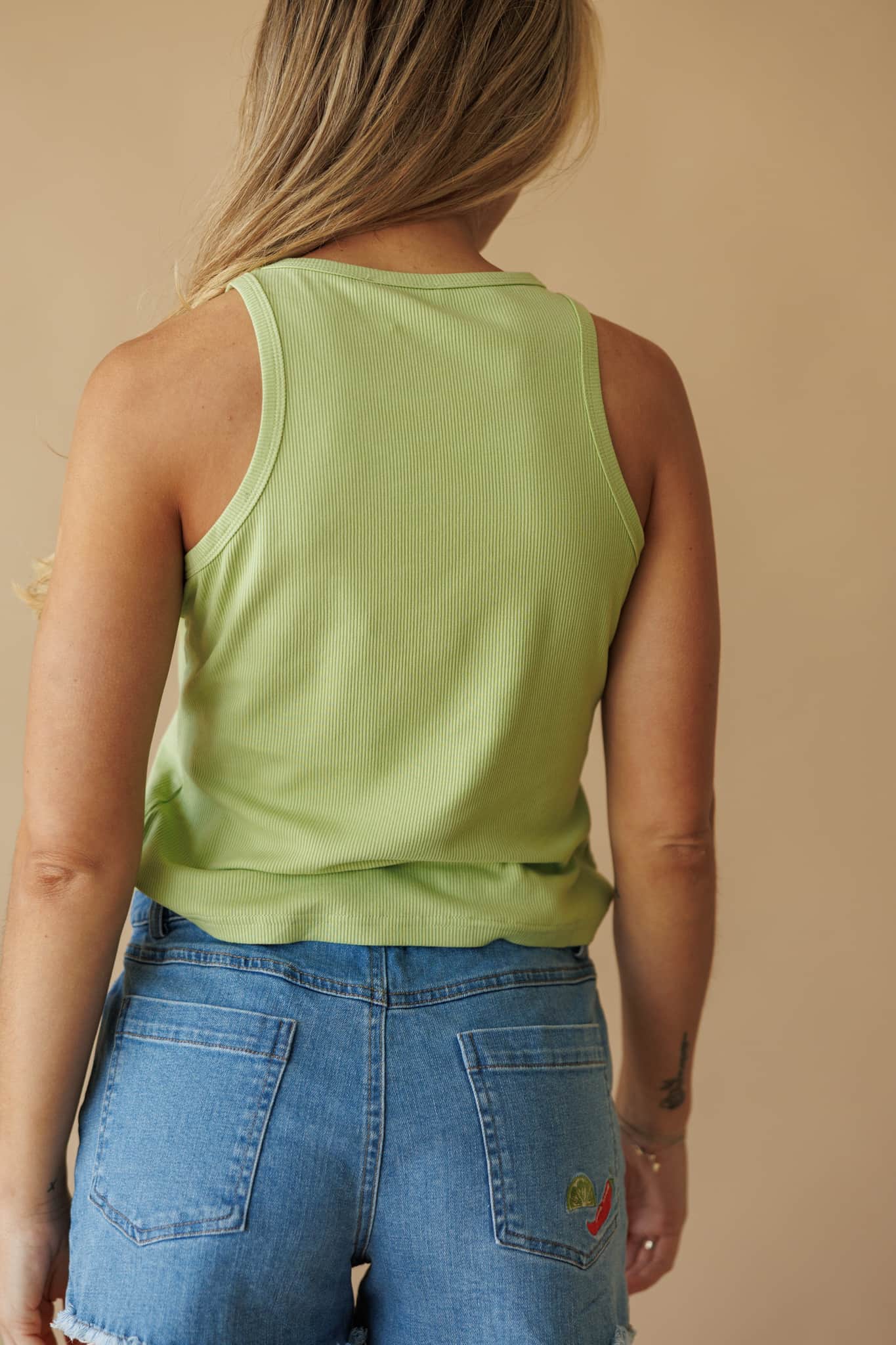 Beaded Lime Tank Top - Image 3