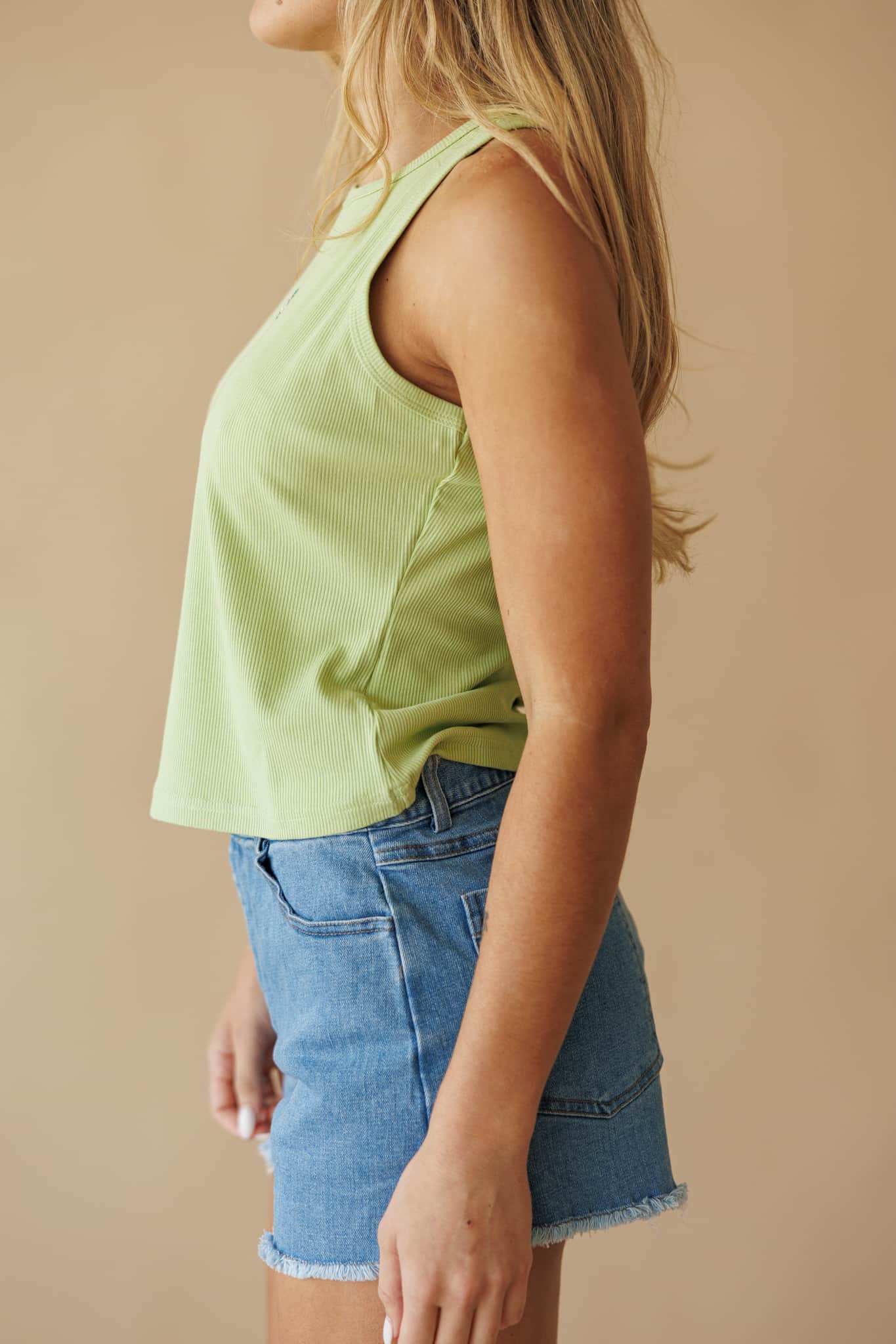 Beaded Lime Tank Top - Image 4