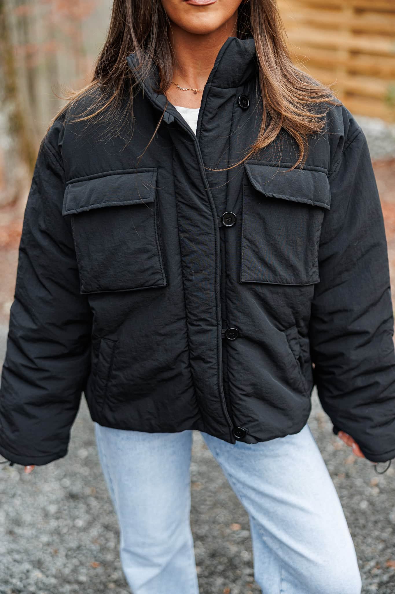 Black Ice Puffer Coat - Image 2