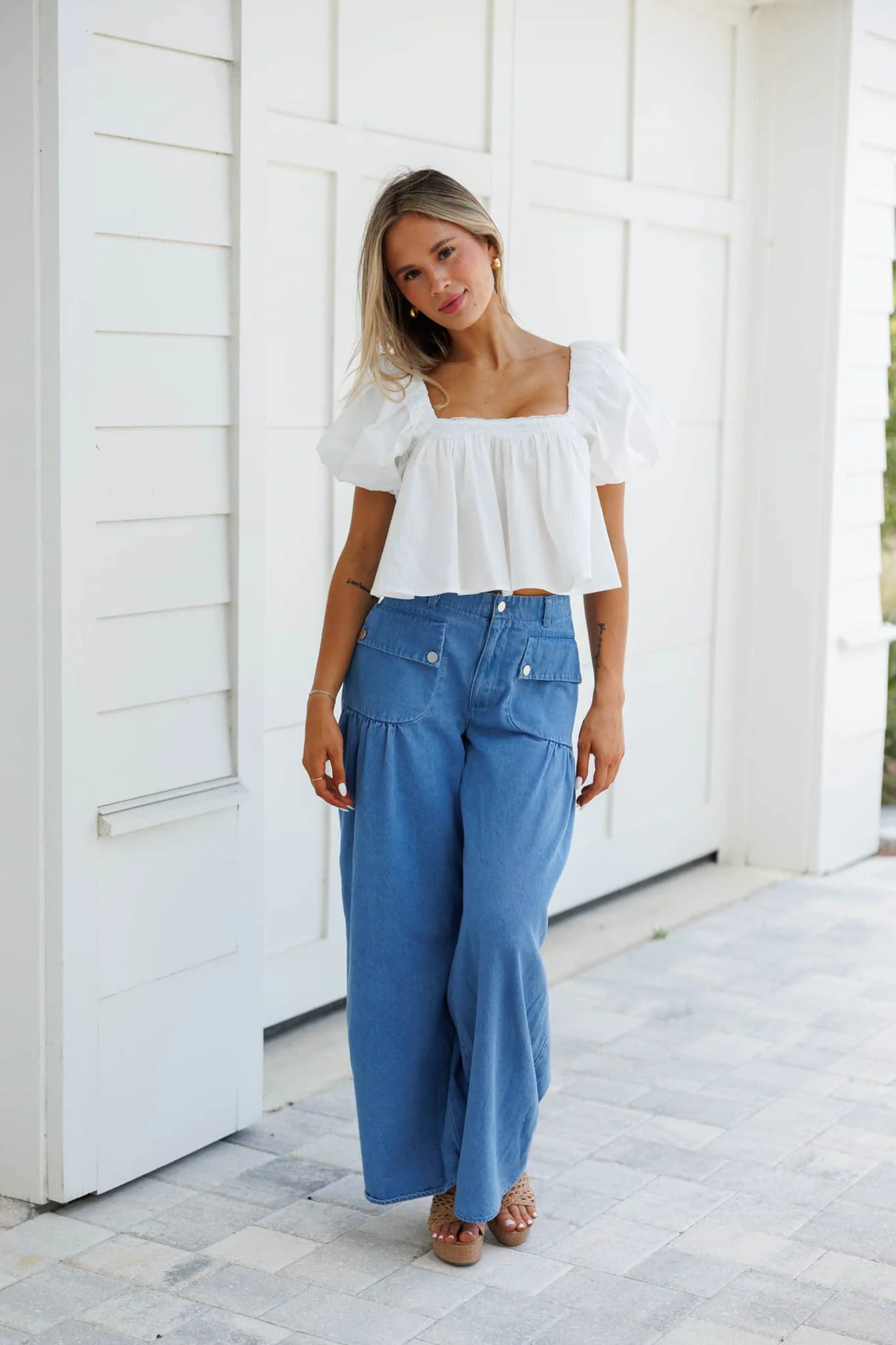 Bonnie Wide Leg Denim Pants - Image 4