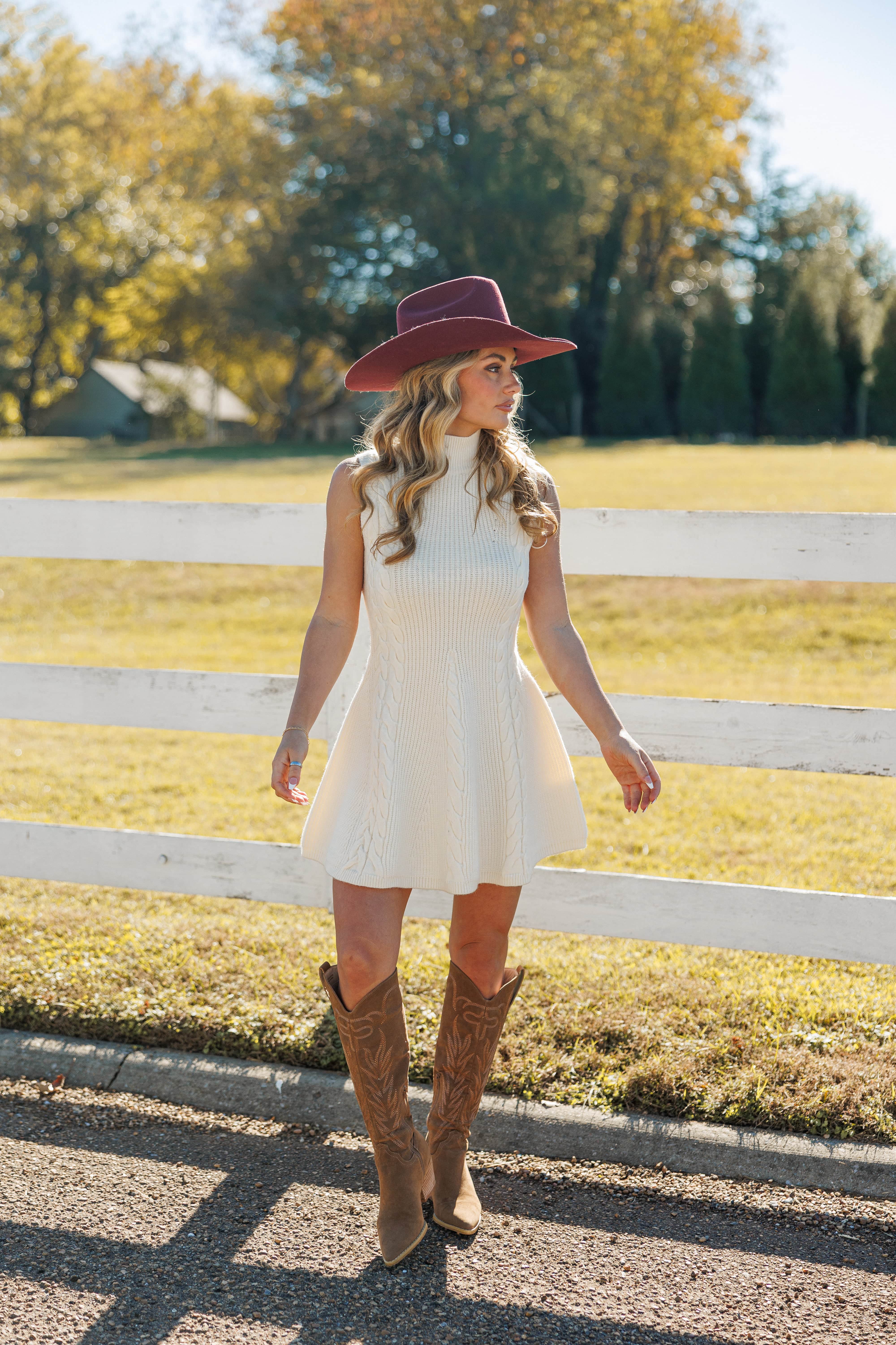 Cable Knit Flare Dress - Image 5