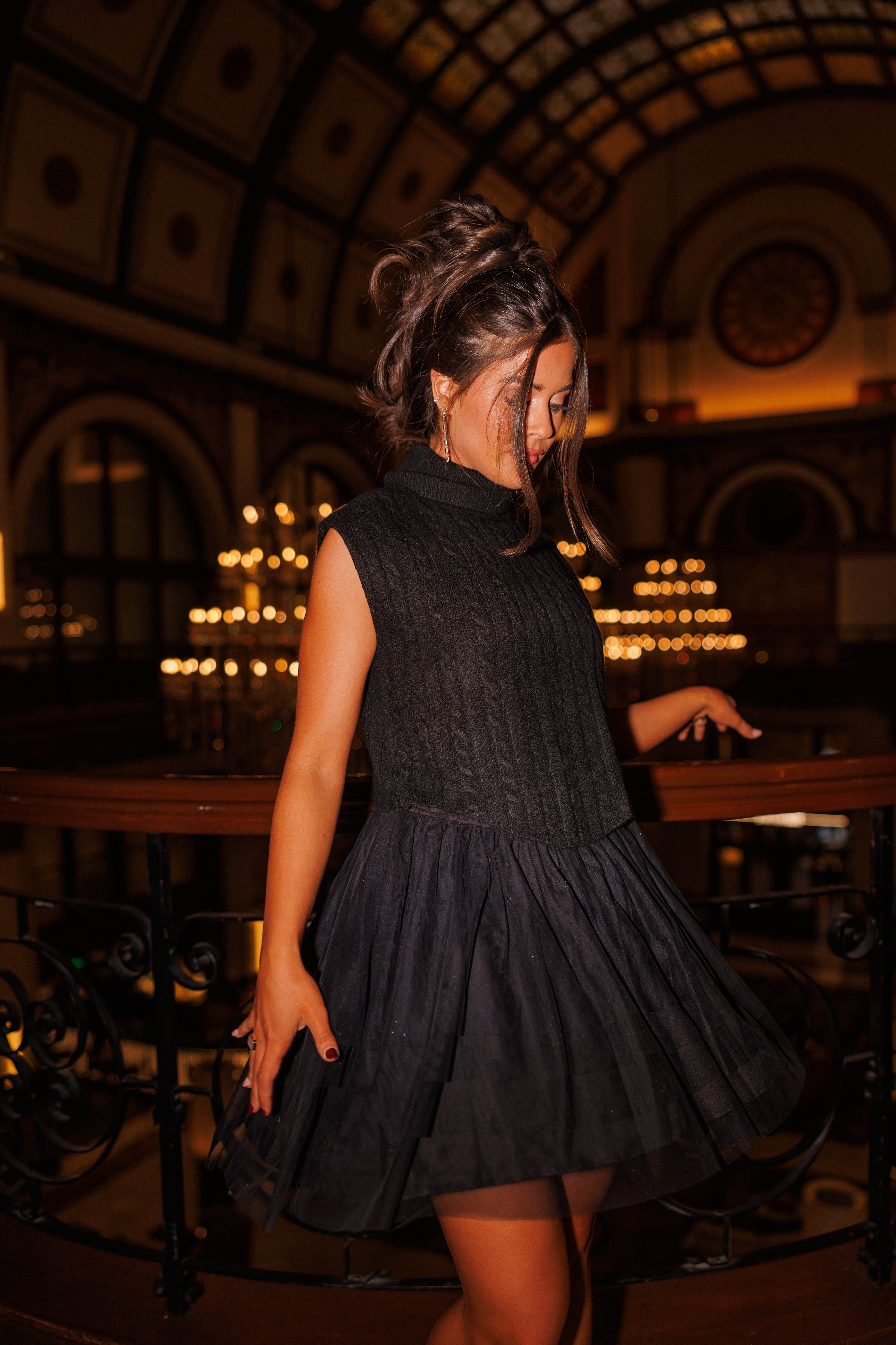 Cable Knit Tulle Dress - Image 6