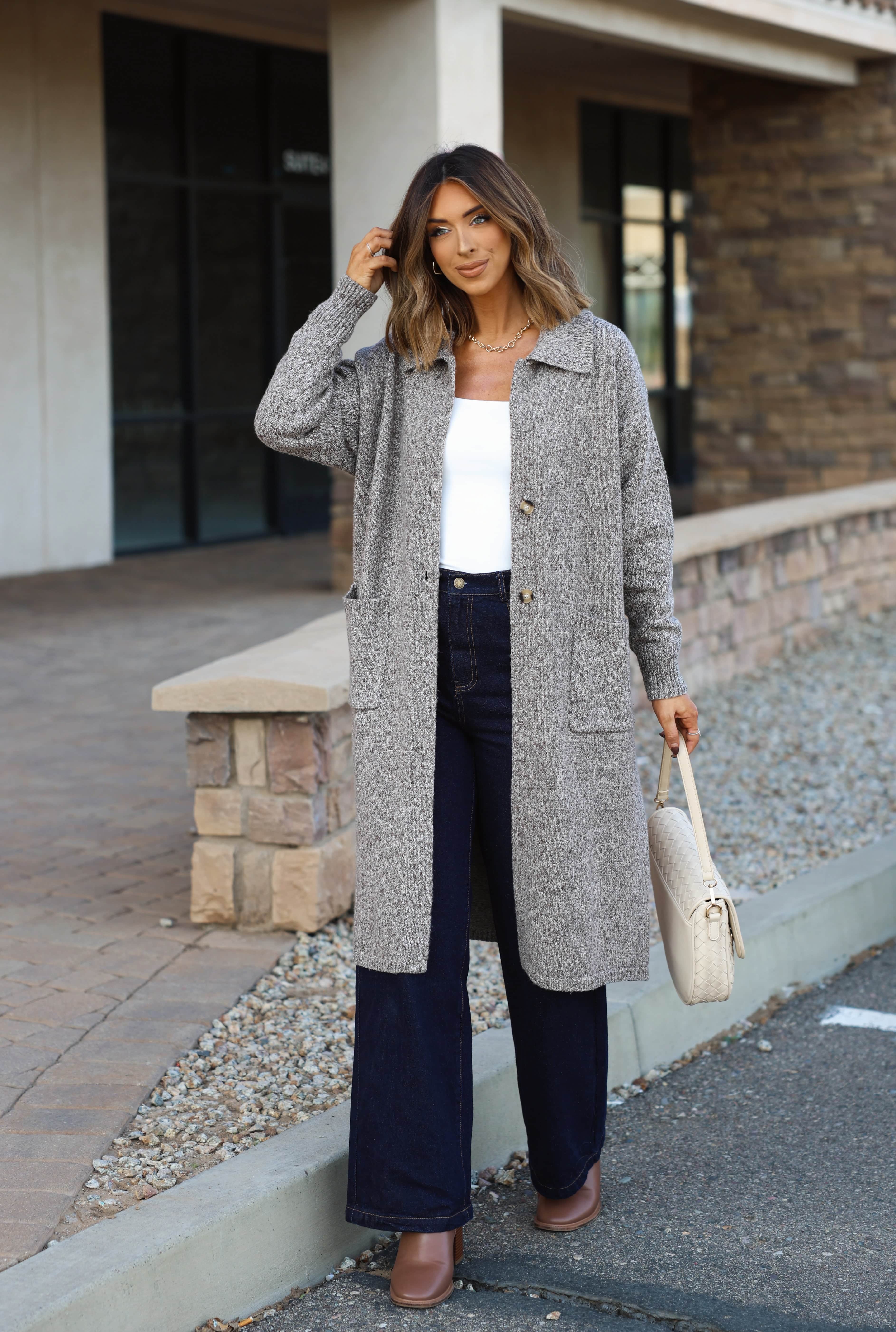 City Latte Sweater Cardigan - Image 5