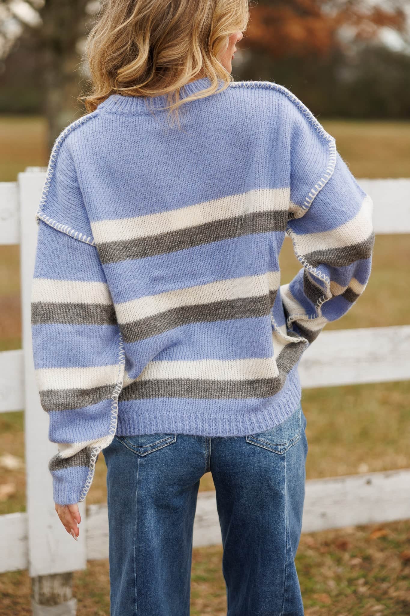 Cool Touch Striped Sweater - Image 3