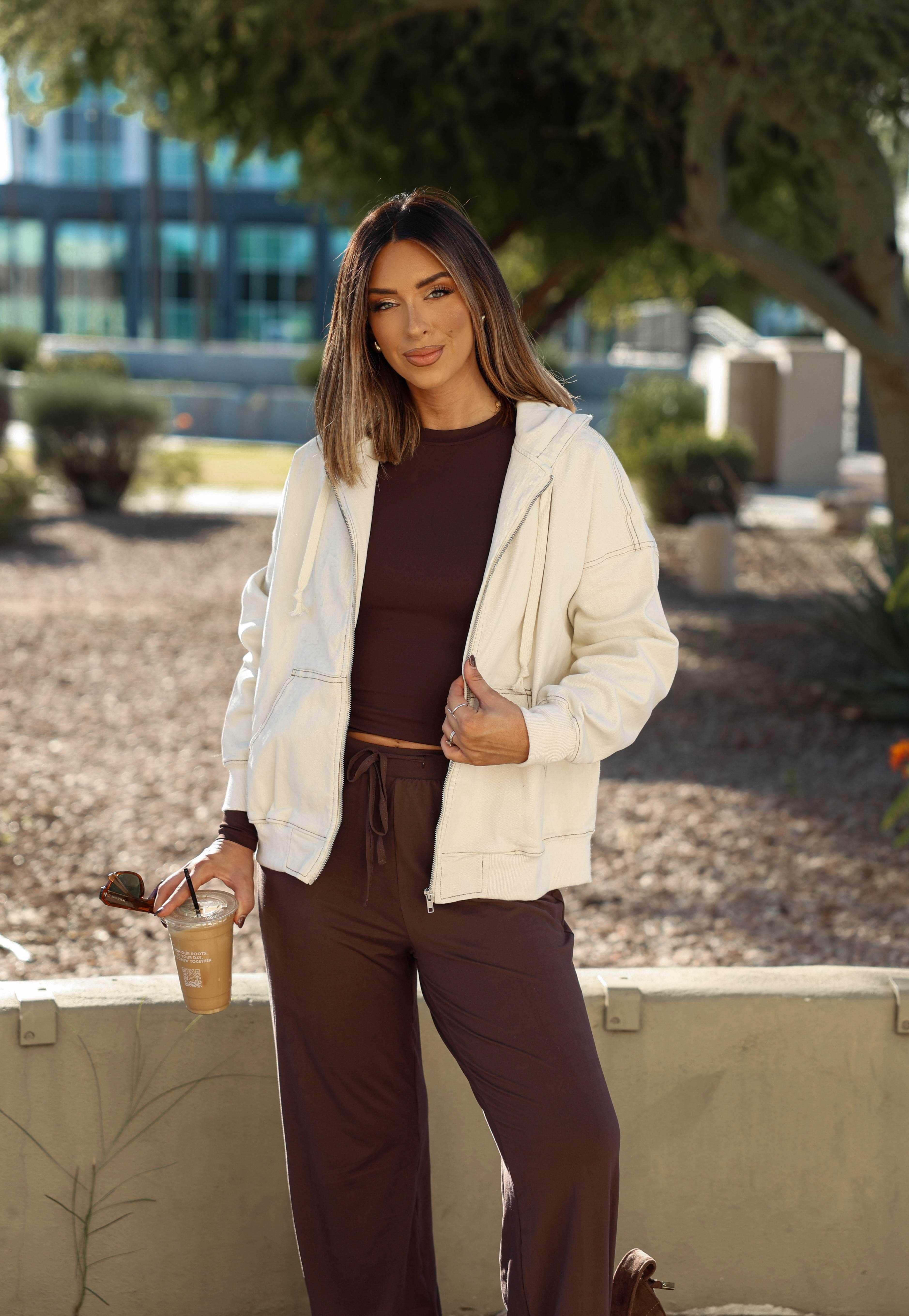 Cream Oversized Hoodie Jacket - Image 5