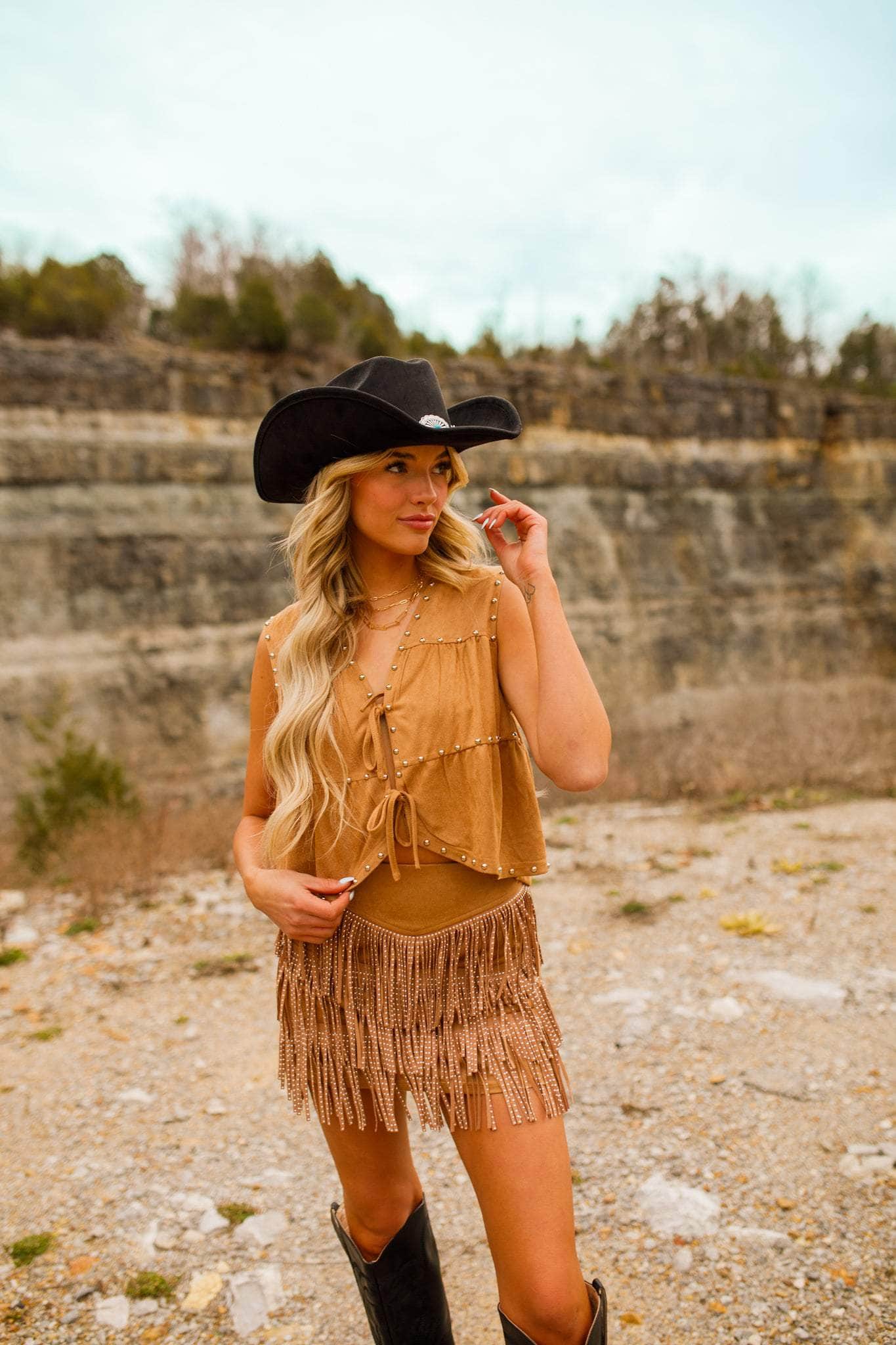 Desert Cowgirl Fringe Skirt - Image 3