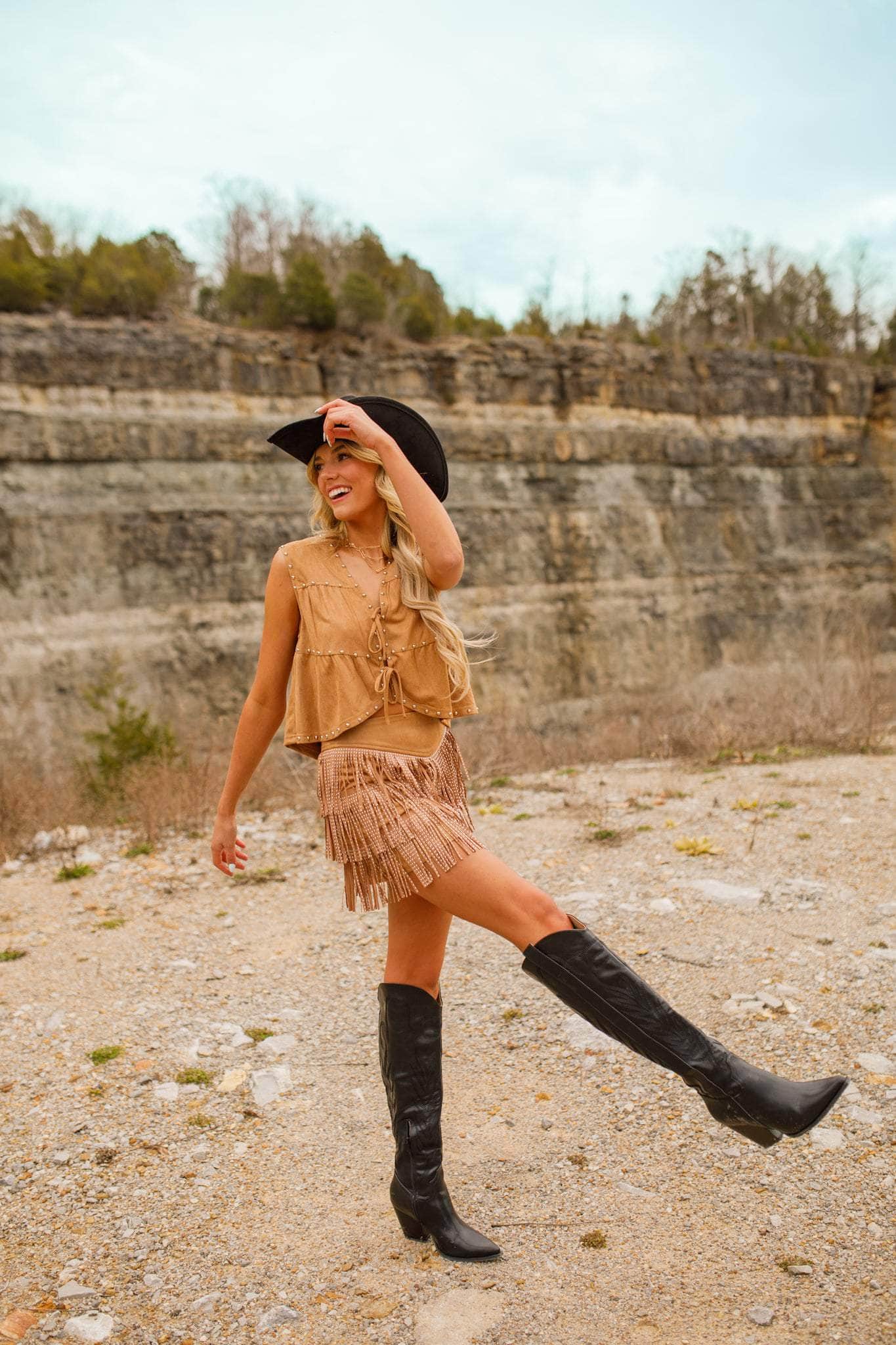 Desert Cowgirl Fringe Skirt - Image 4