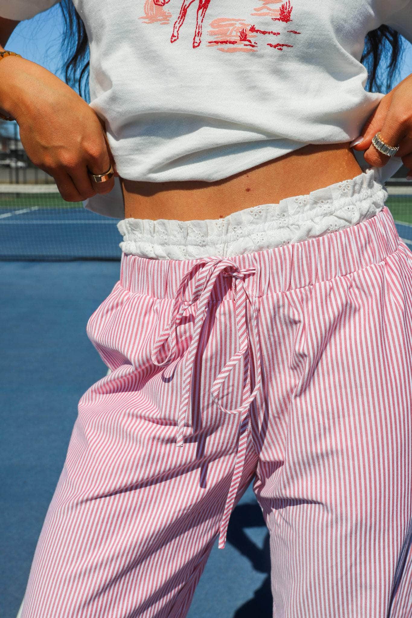 Eyelet Striped Boxer Pants - Image 8