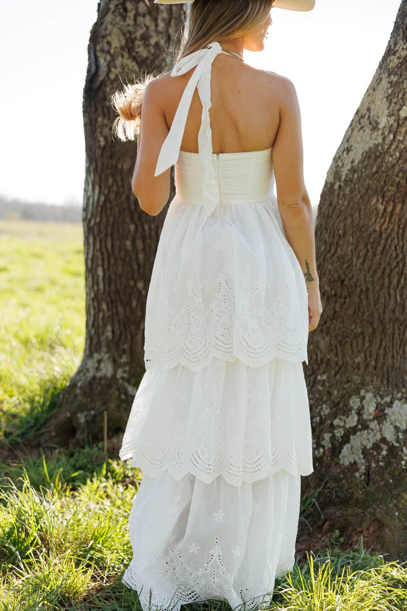 Eyelet High Low Maxi Dress - Image 5