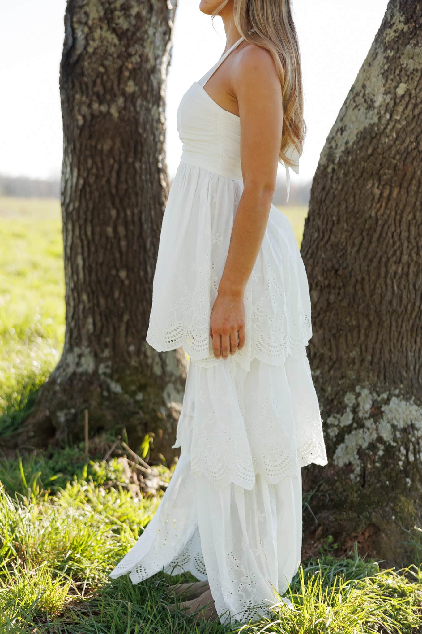Eyelet High Low Maxi Dress - Image 6