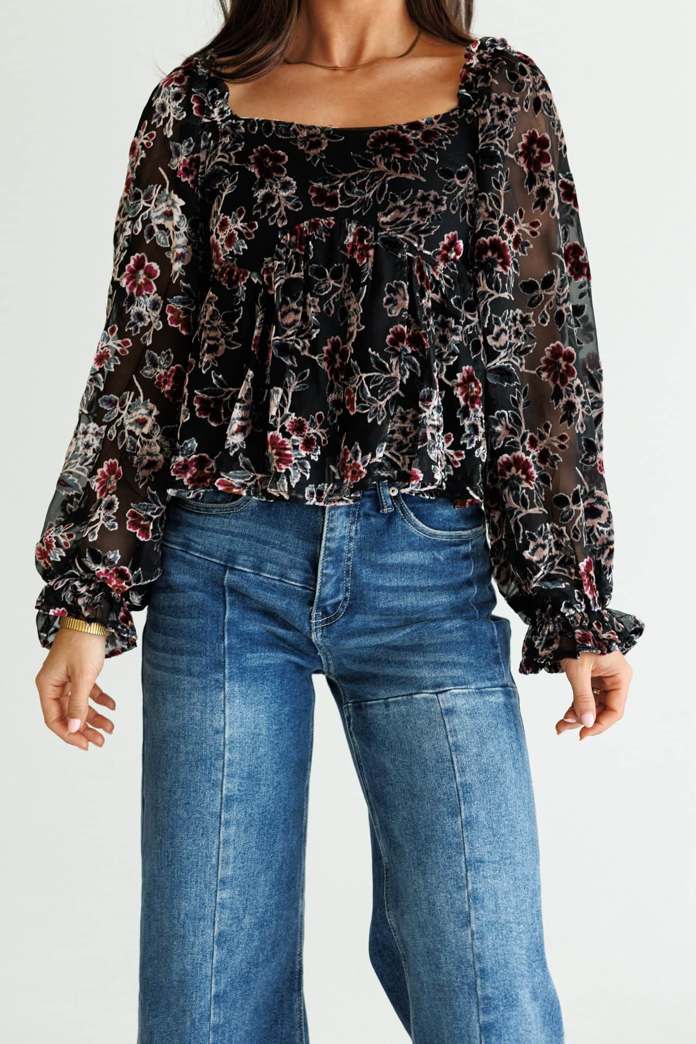 Floral Feelings Velvet Top - Image 2