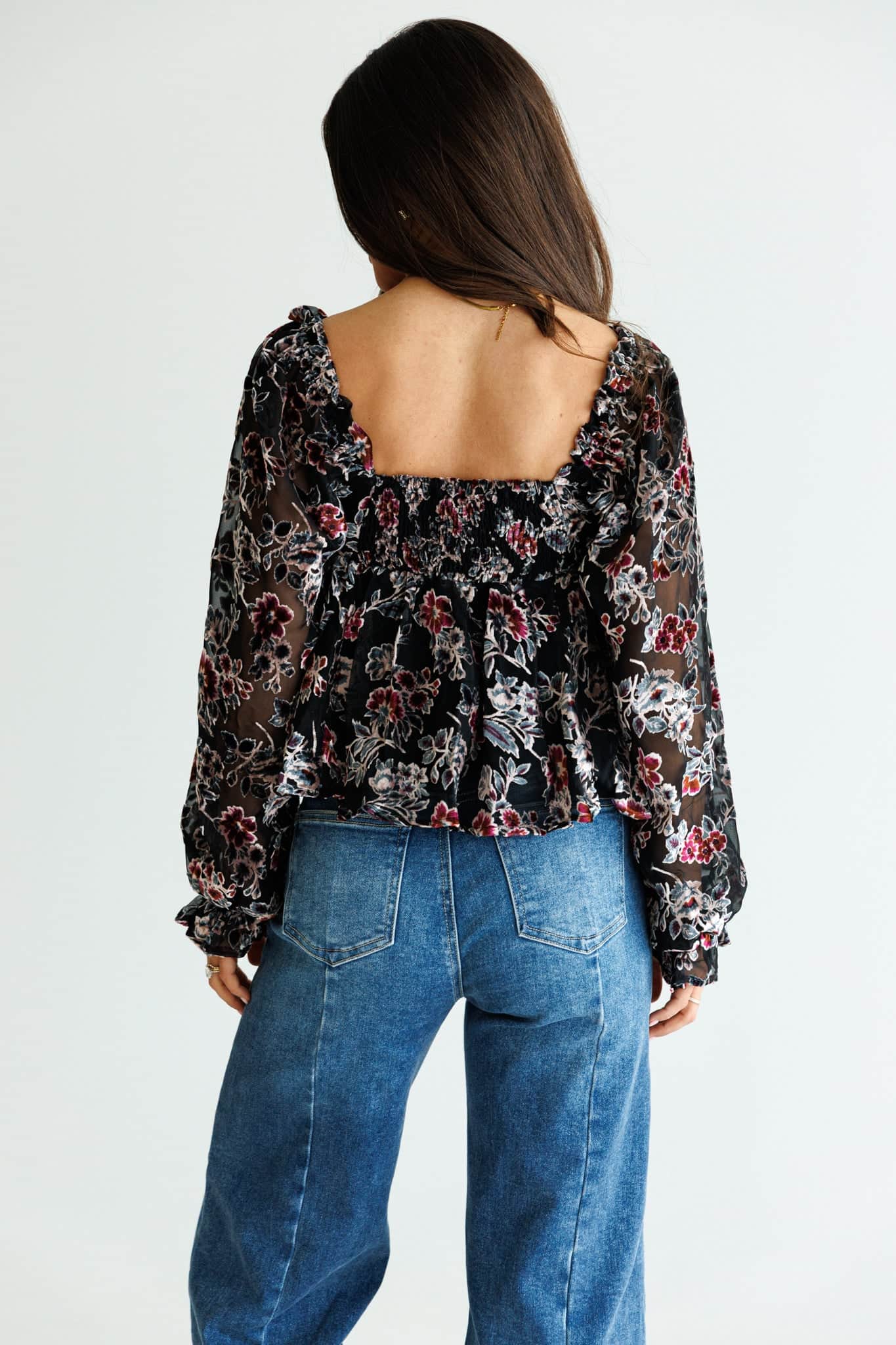 Floral Feelings Velvet Top - Image 5