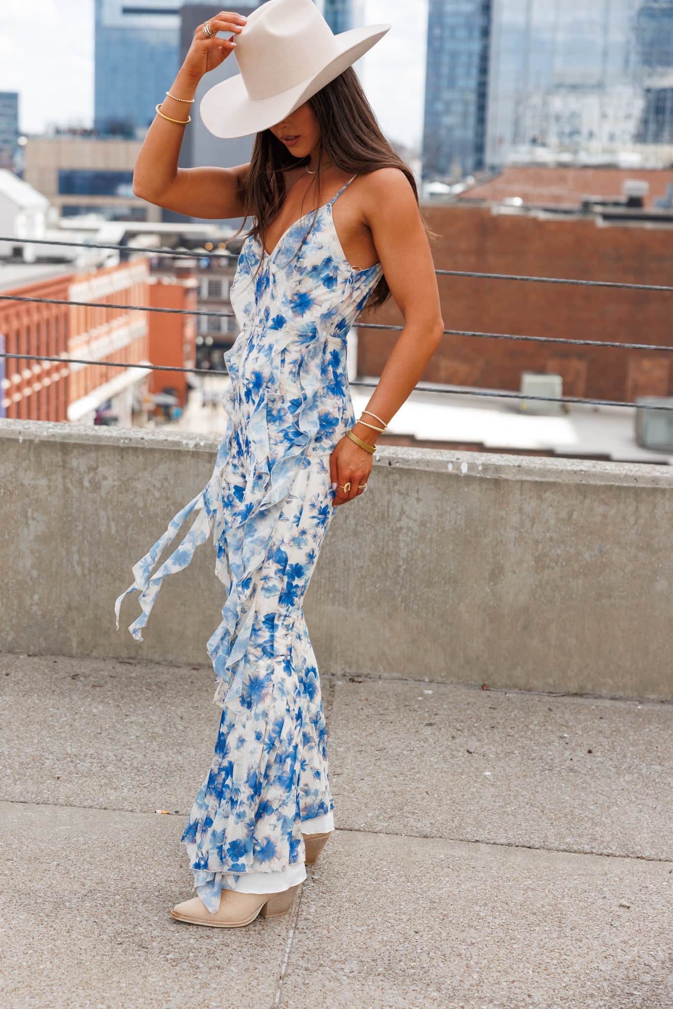 Frilly Floral Jumpsuit - Image 3