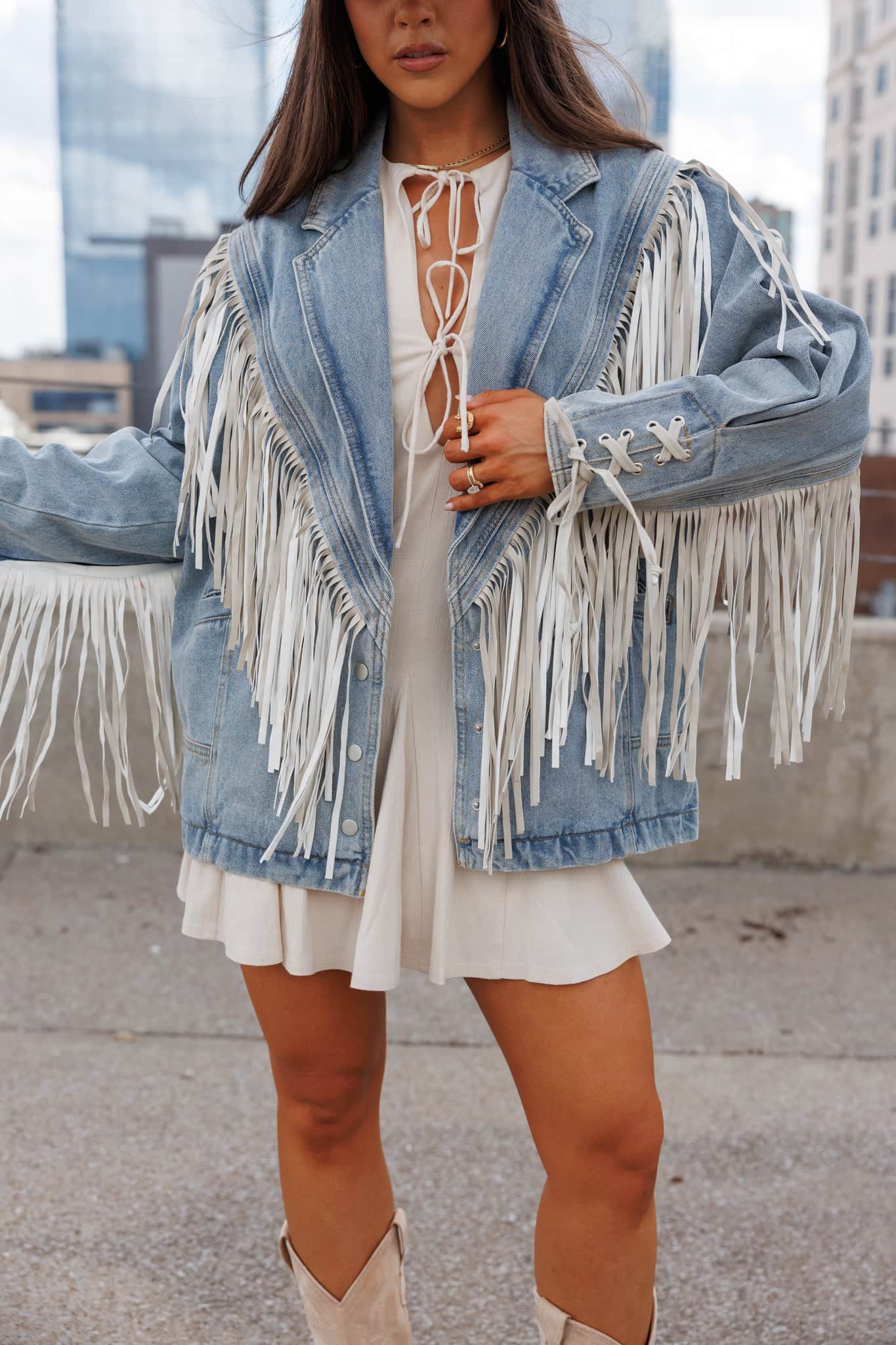 Fringe Finale Denim Jacket - Image 3