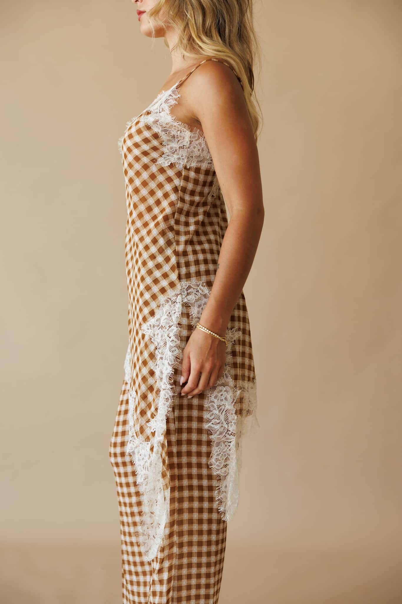 Gingham Poise Lace Top - Image 4
