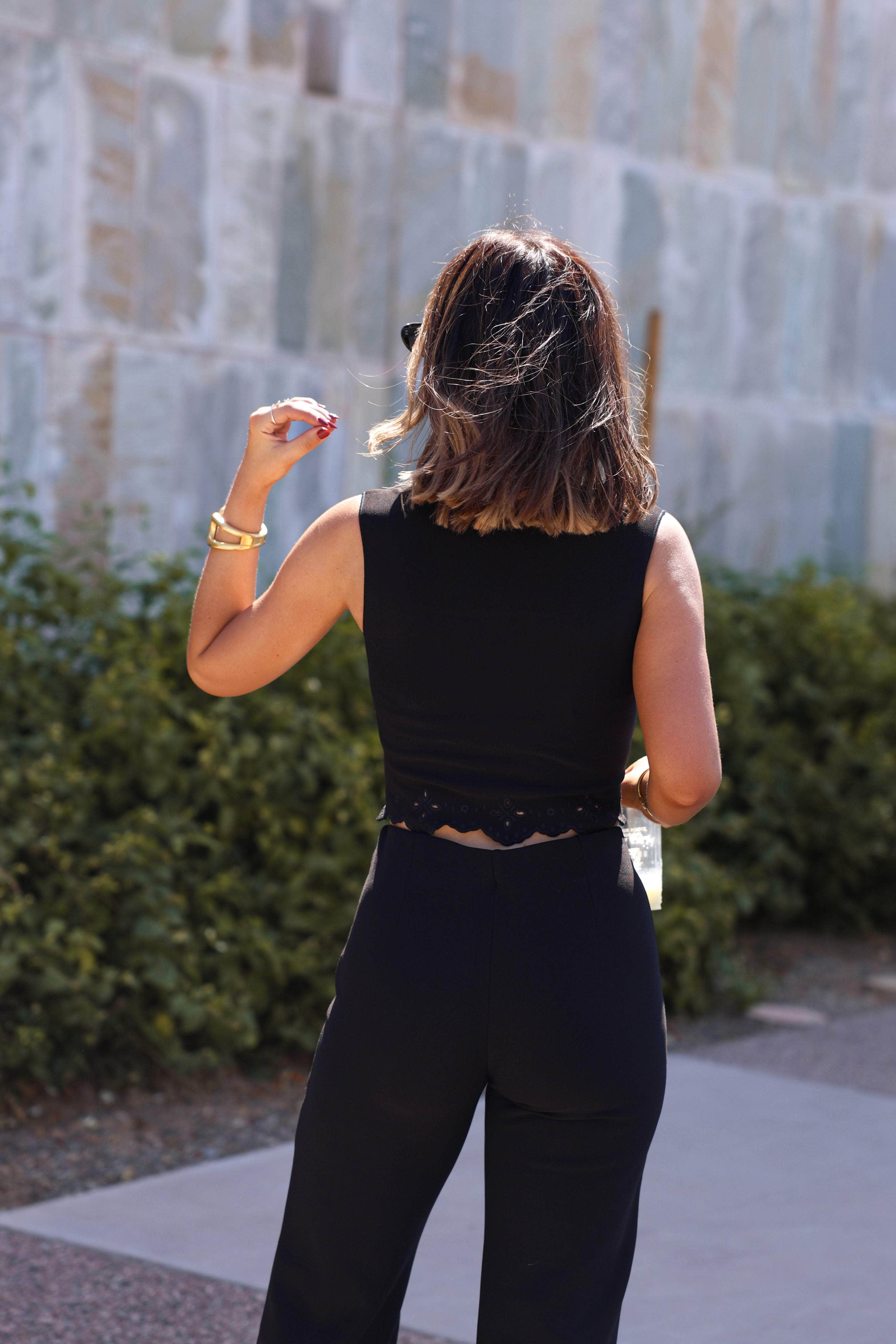 Black Eyelet Top - Image 3