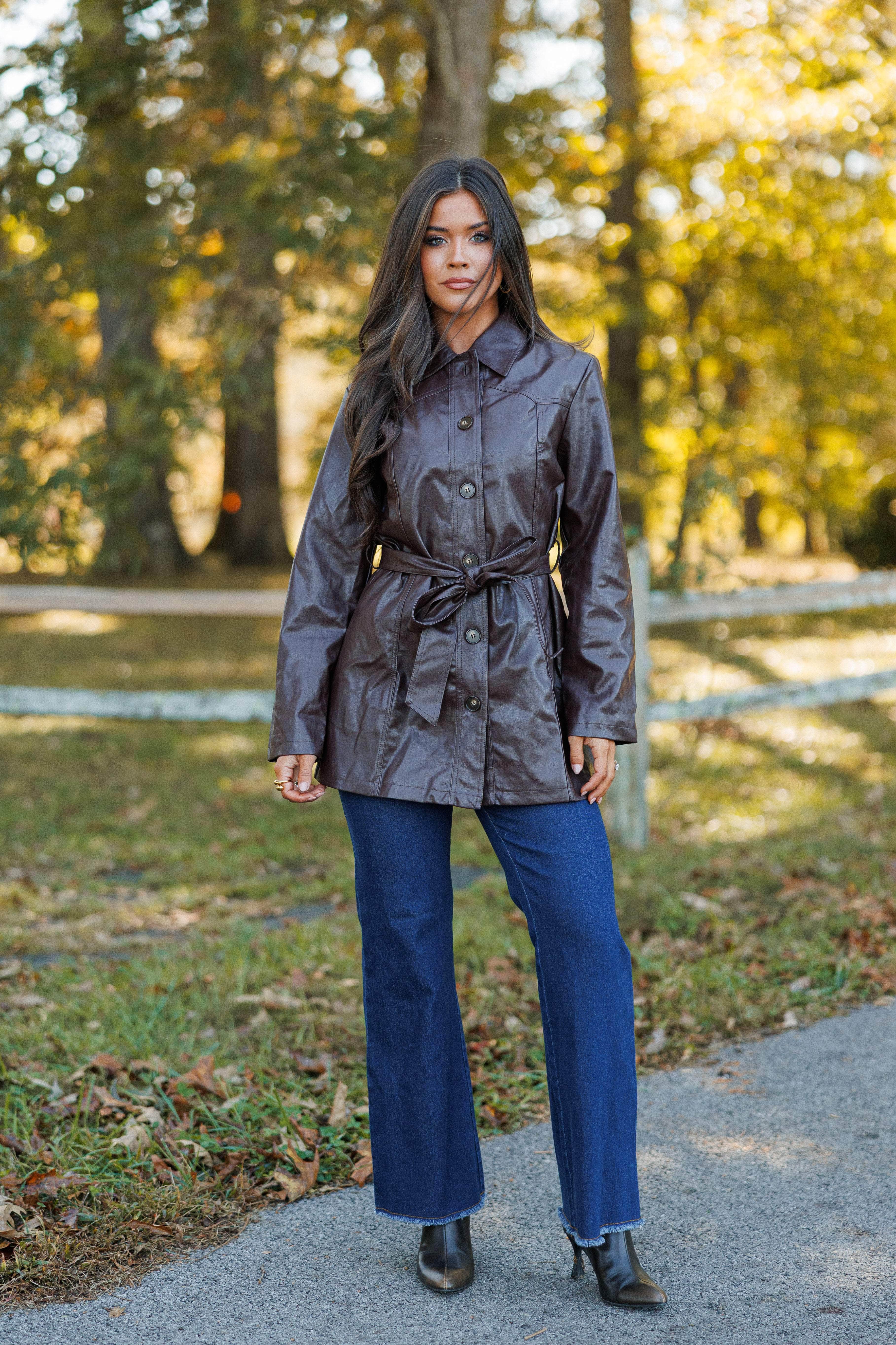 Autumn In Oxford Belted Jacket - Image 4