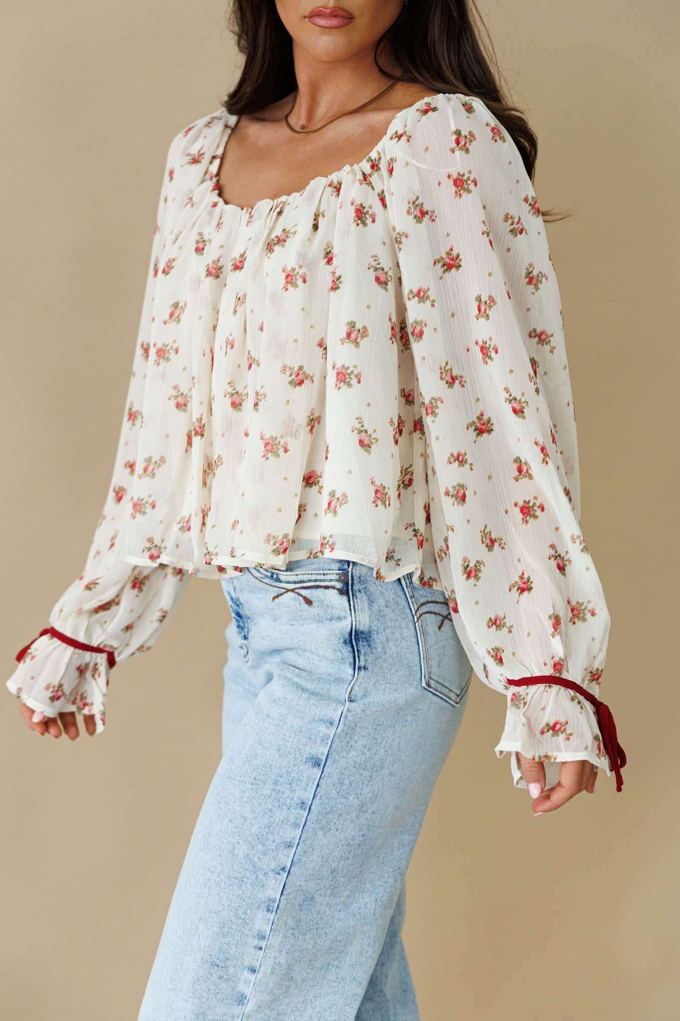 Floral Affair Chiffon Top - Image 4