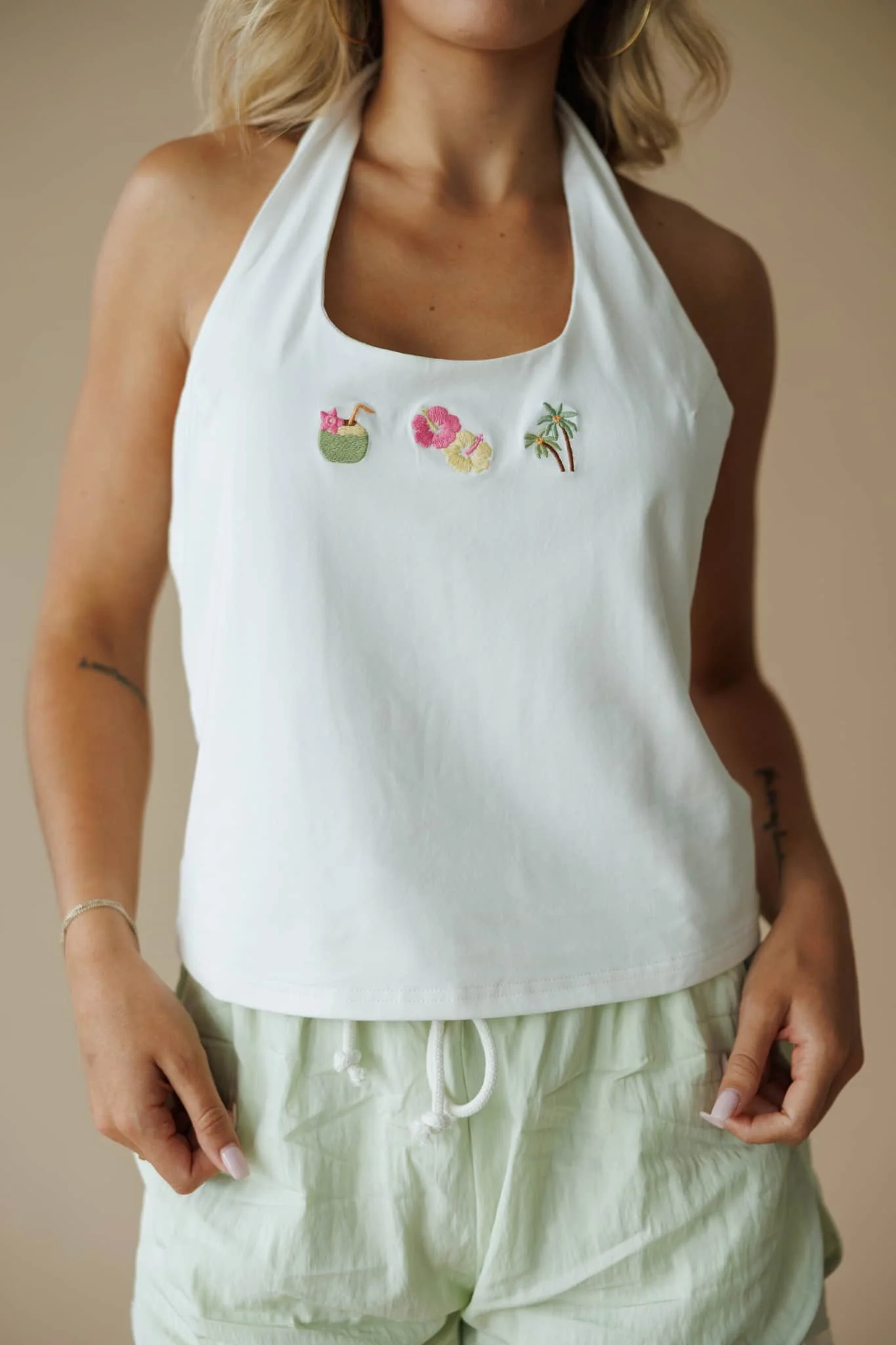 Halter Aloha Knit Top - Image 3