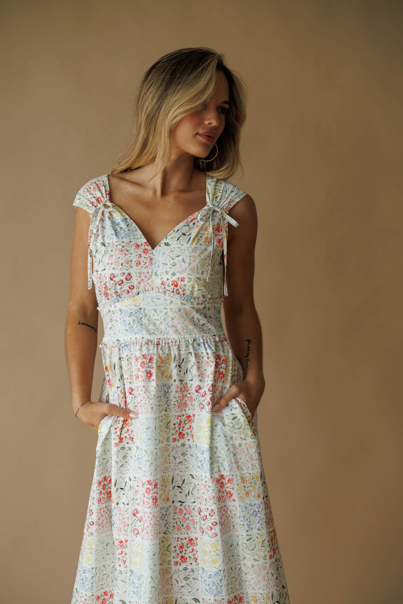 Harper Floral Print Midi Dress - Image 2