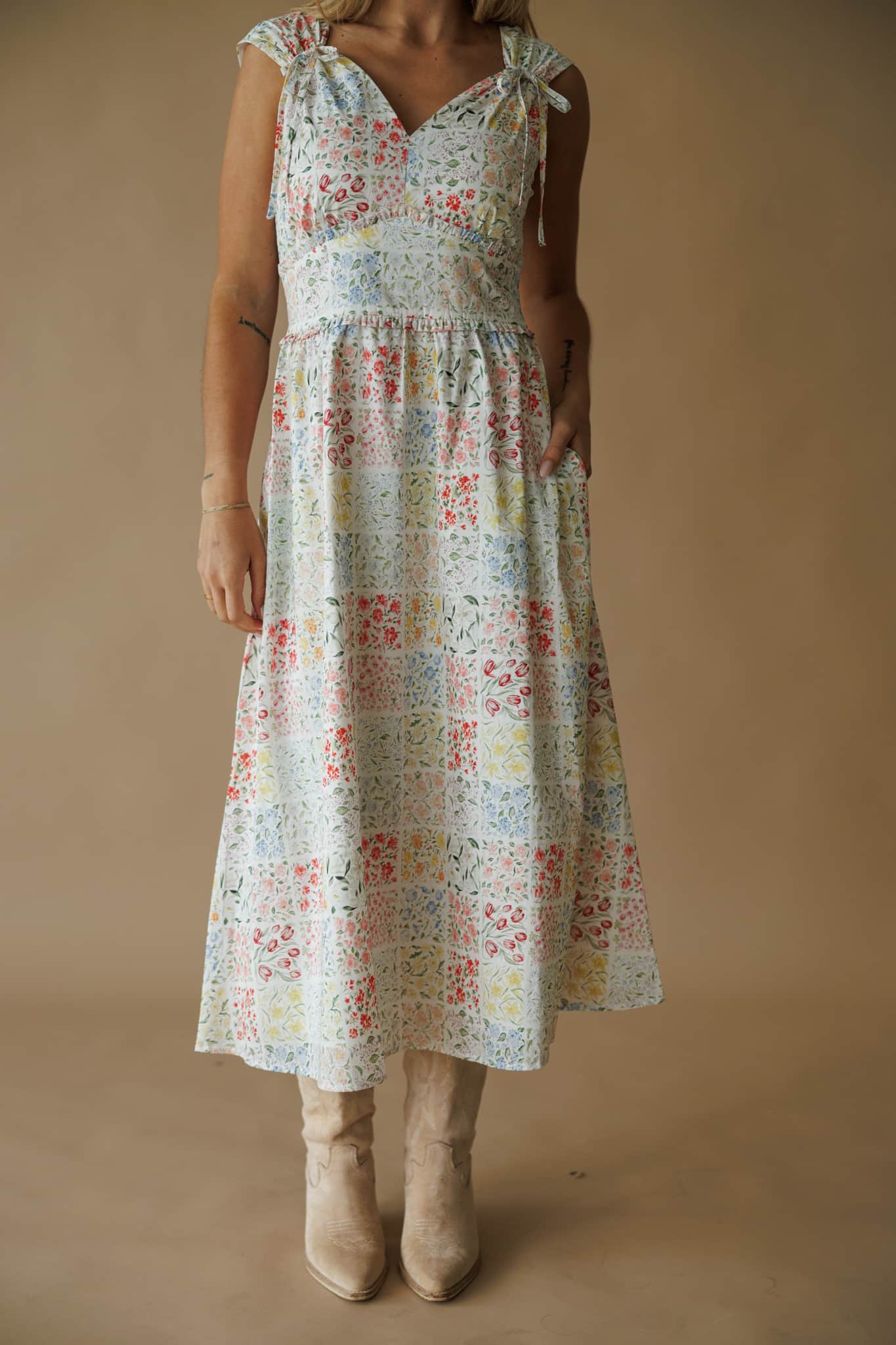 Harper Floral Print Midi Dress - Image 4