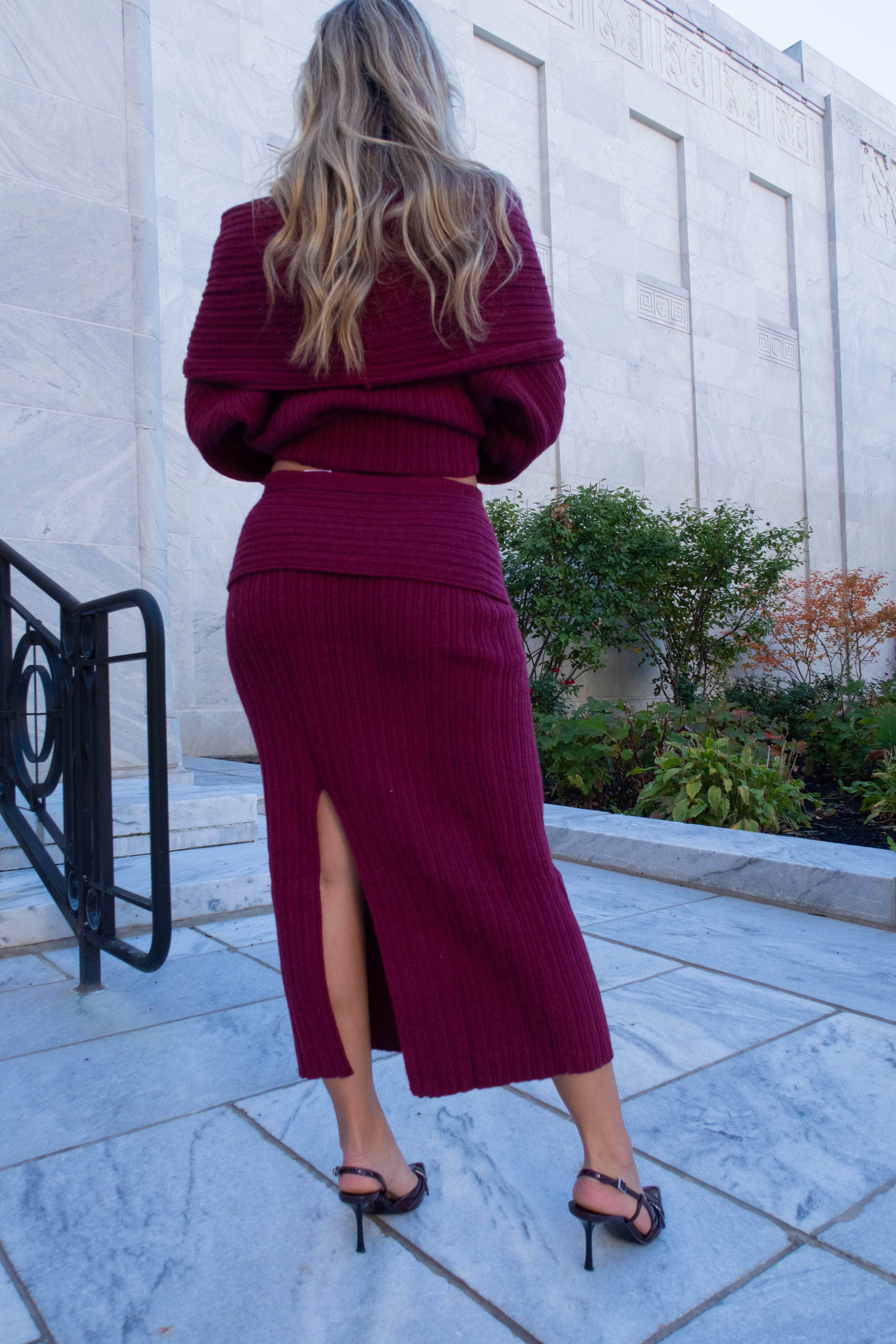 Harvest Wine Sweater Skirt - Image 2