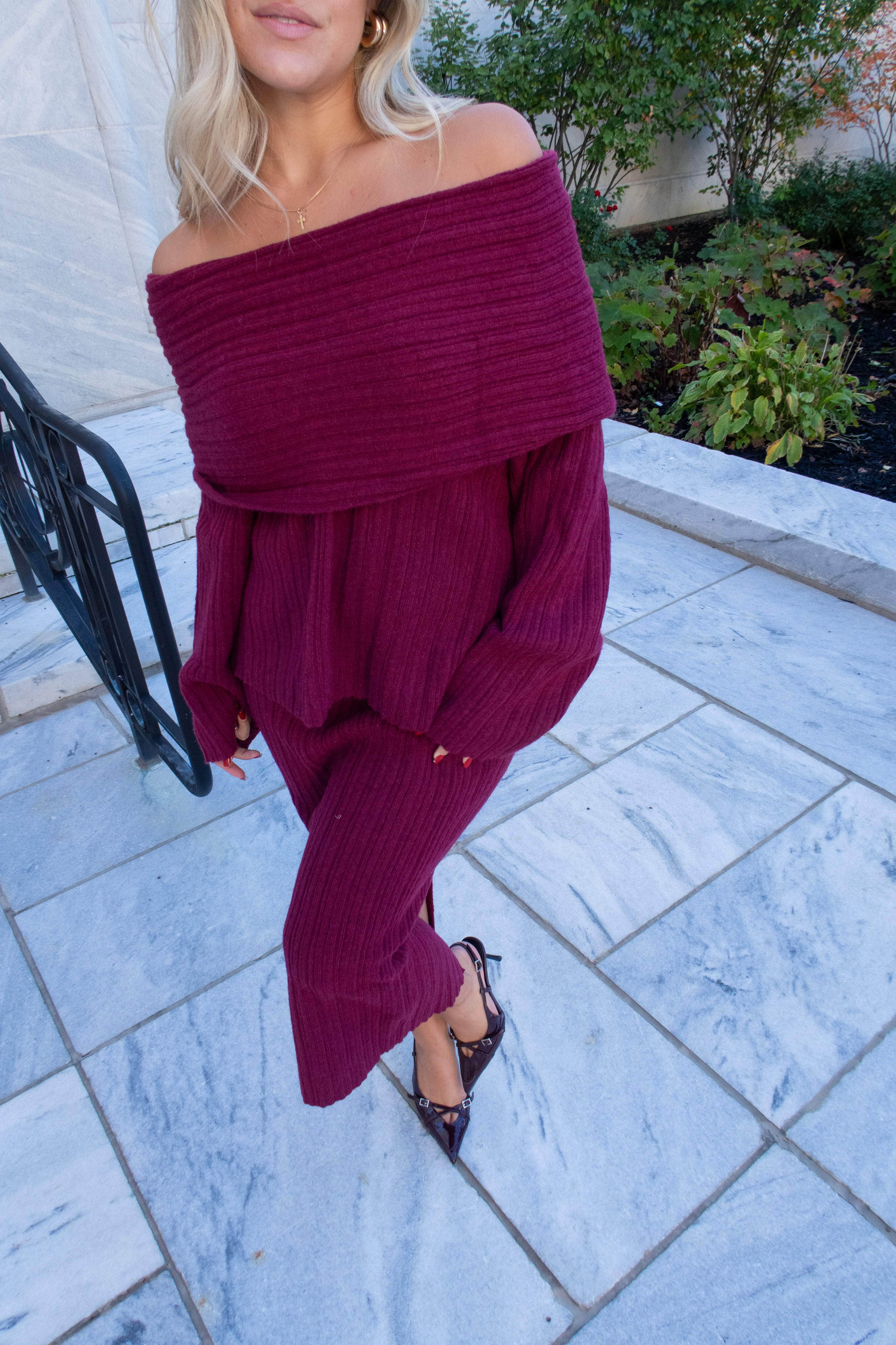 Harvest Wine Sweater Skirt - Image 3