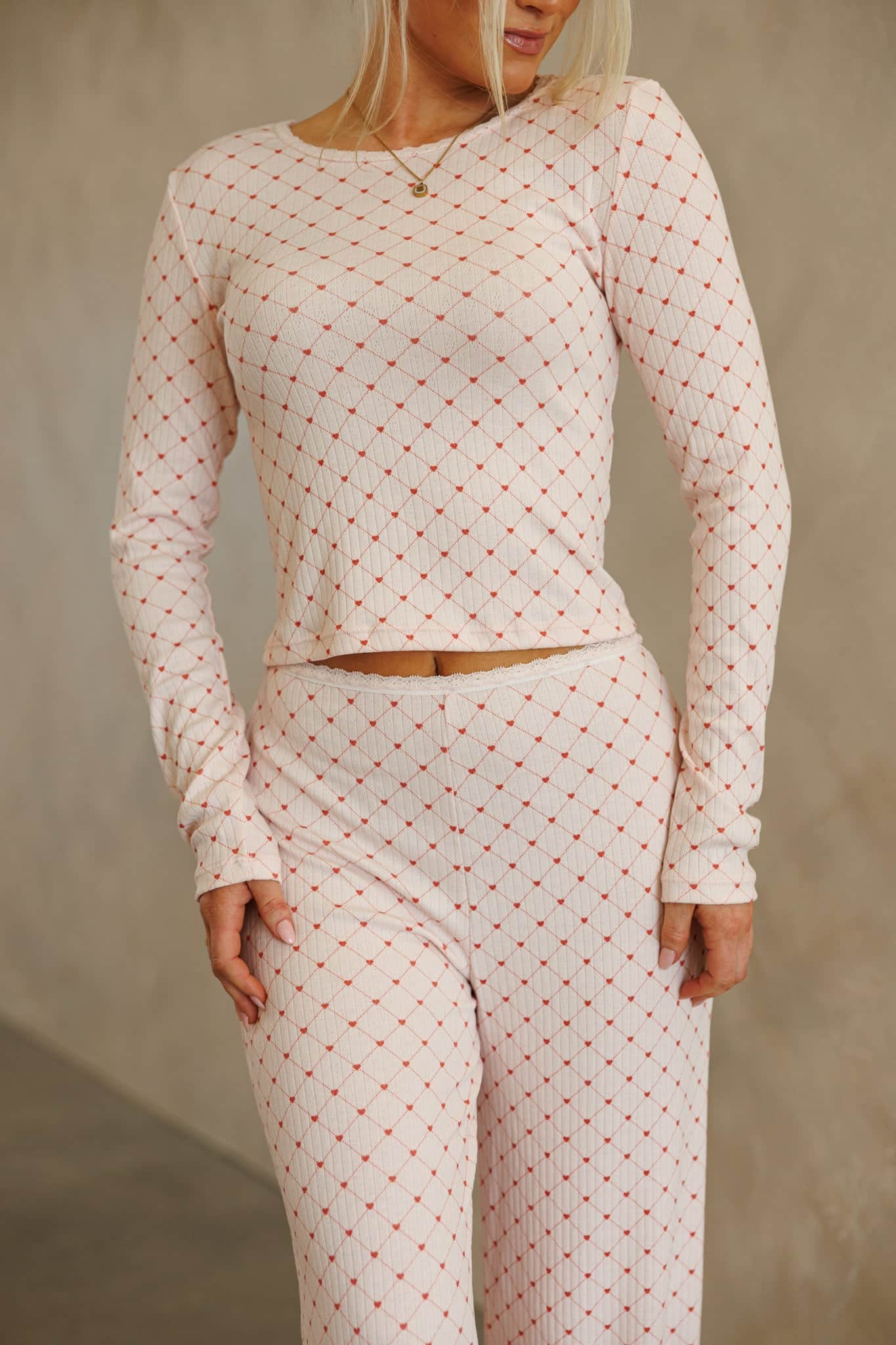 Heart Print Lounge Top - Image 2