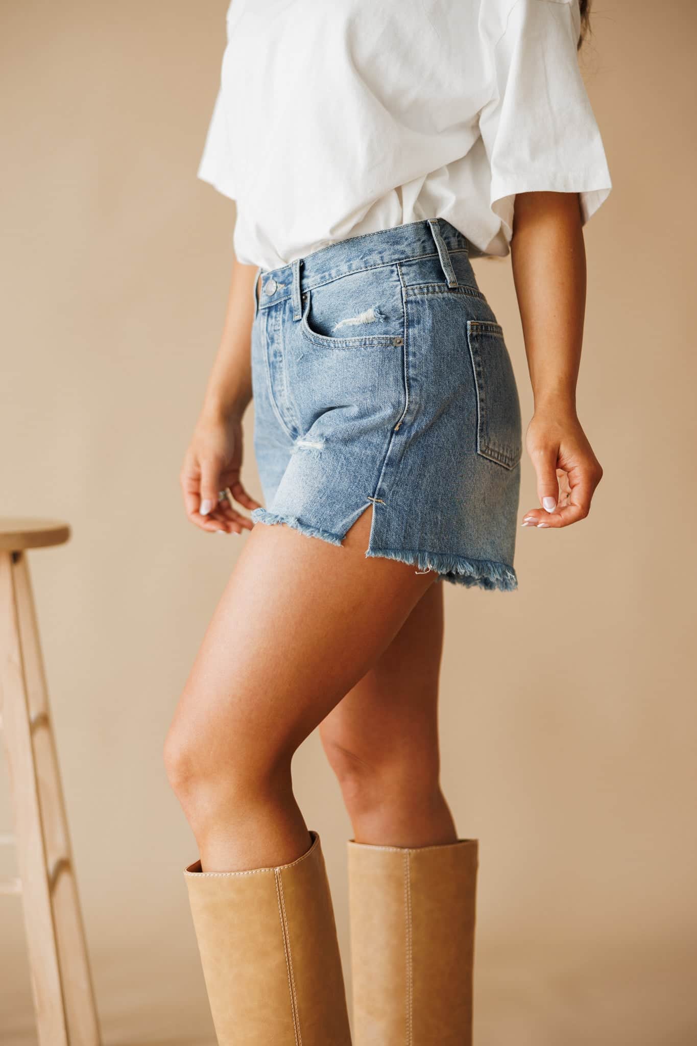 Indigo Denim Shorts - Image 3