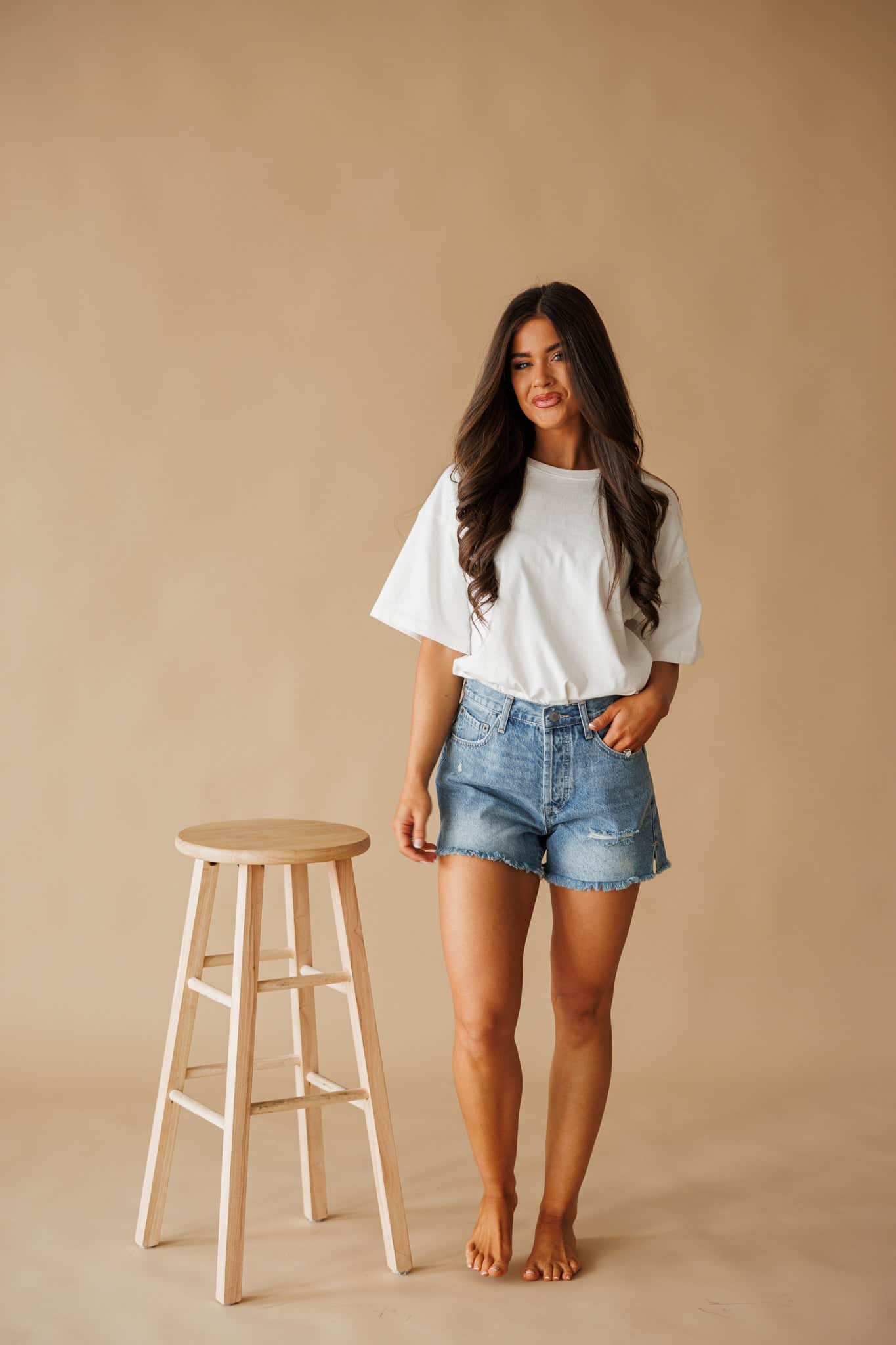 Indigo Denim Shorts - Image 4