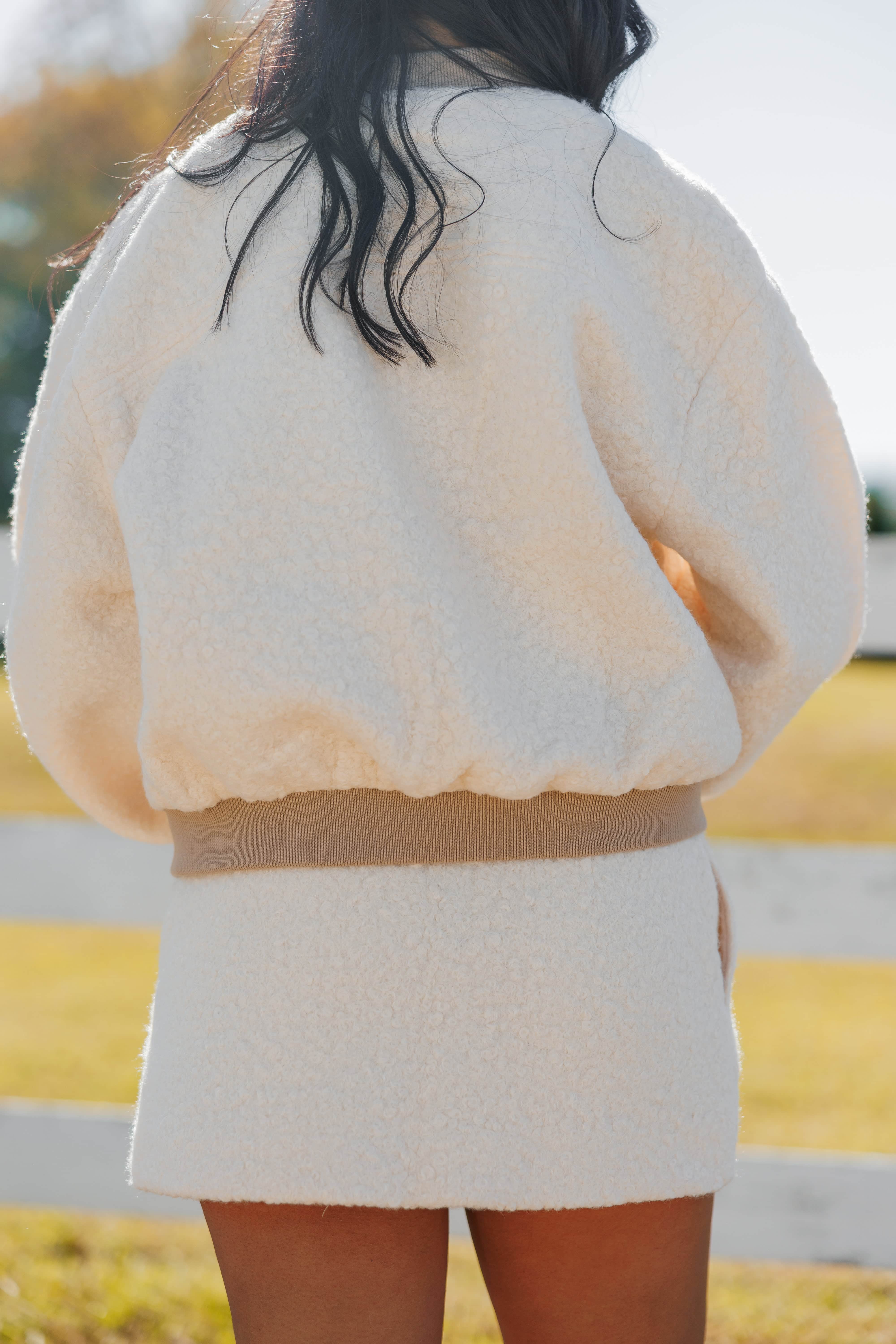 Ivory Fleece Jacket - Image 2