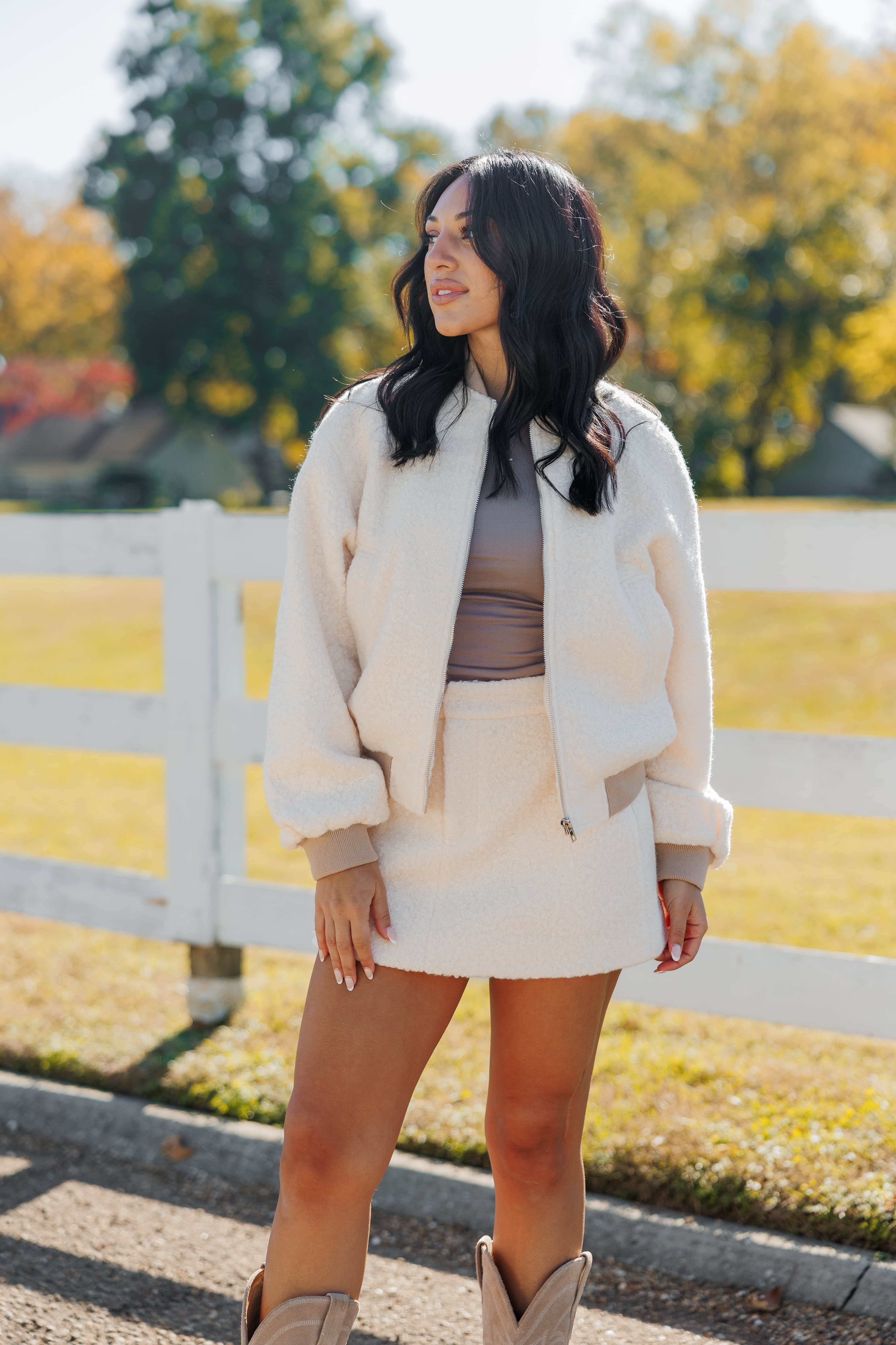 Ivory Fleece Jacket - Image 3