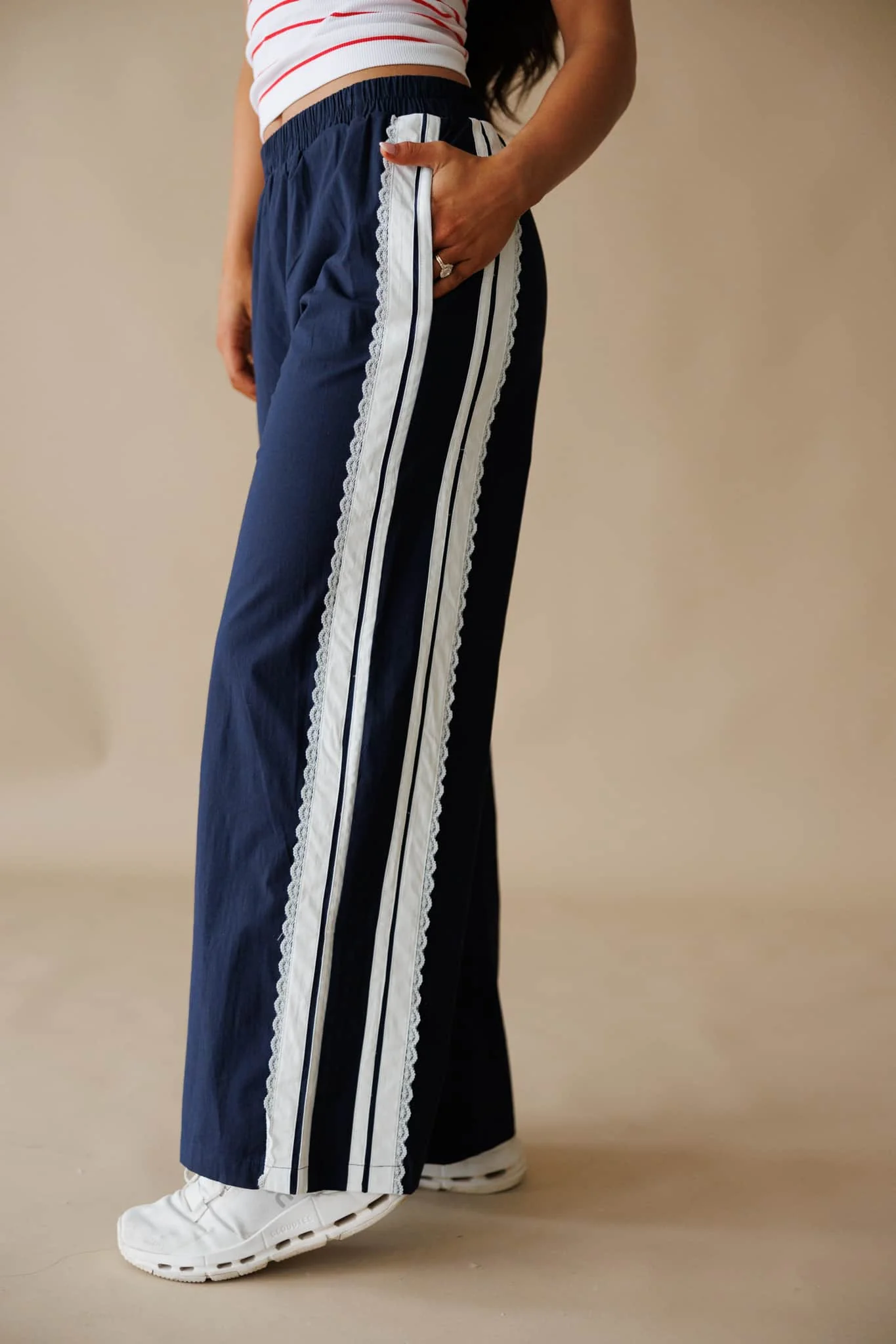 Lace Side Stripe Track Pants - Image 9