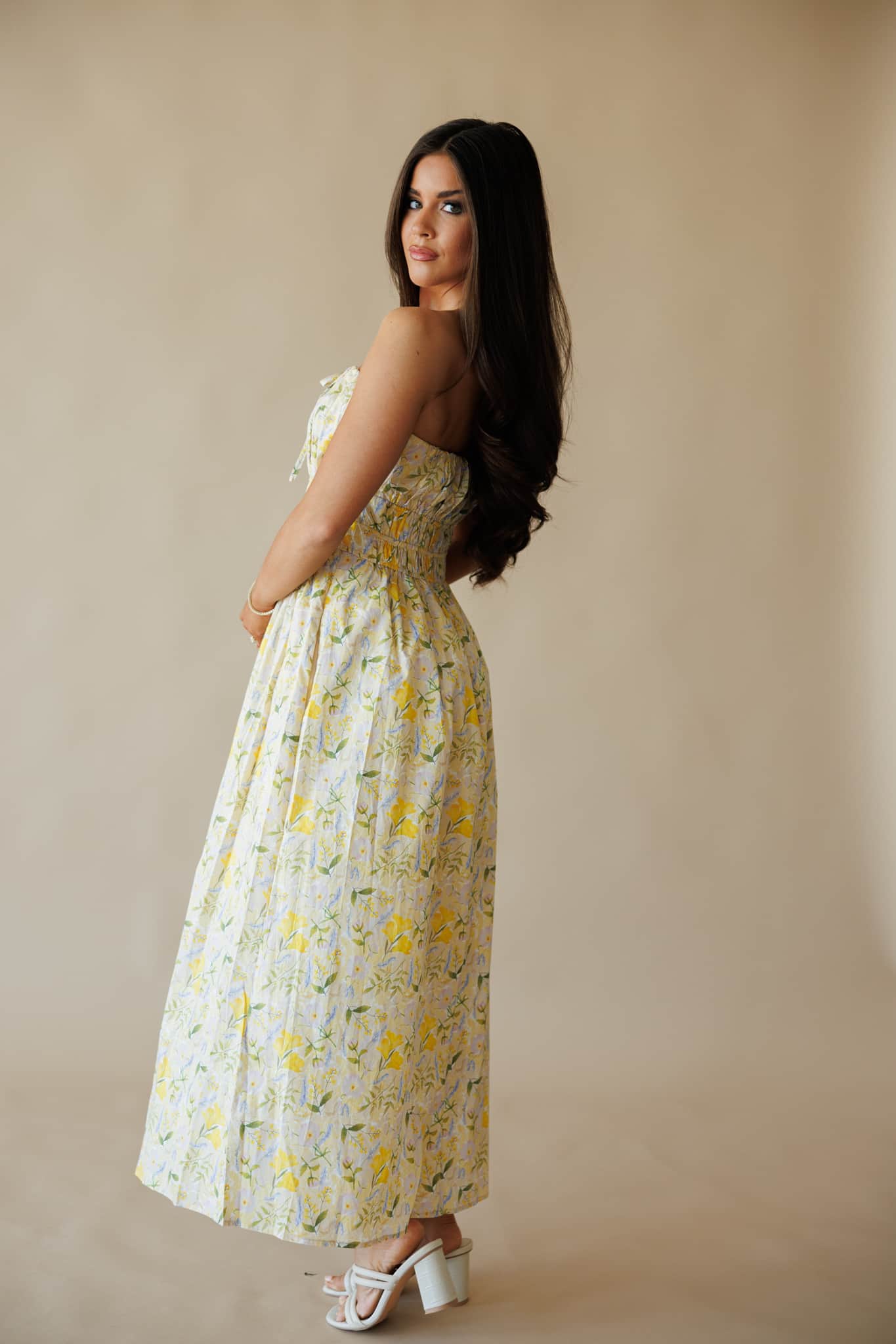 Lemon Blossom Tube Cotton Dress - Image 7