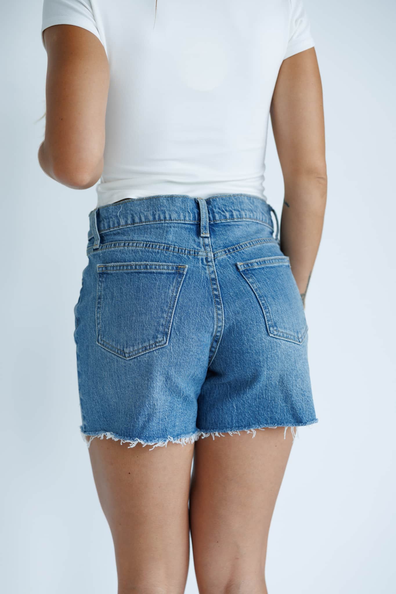 Longer Length Denim Short - Image 3
