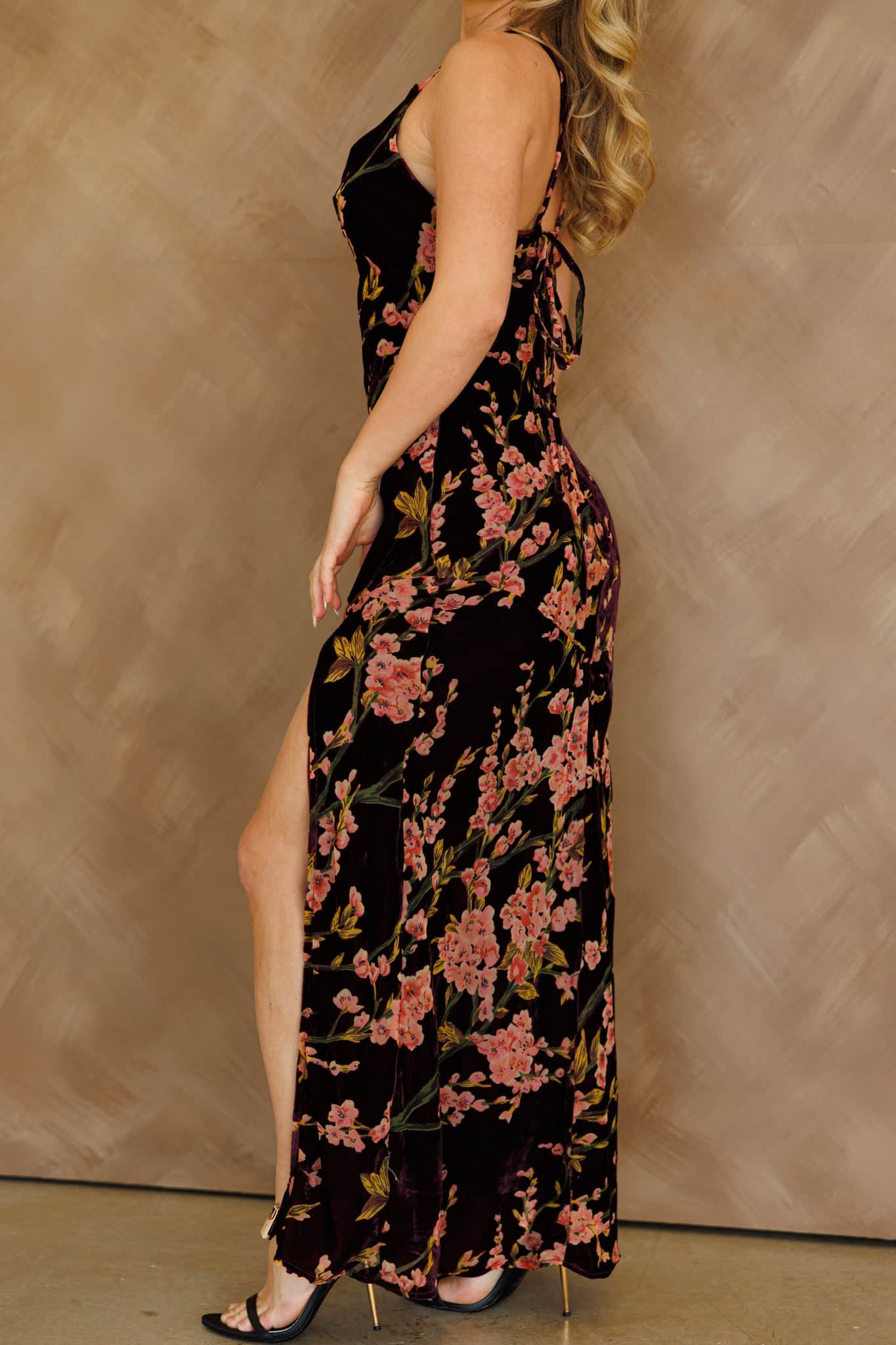 Love Song Velvet Floral Dress - Image 2