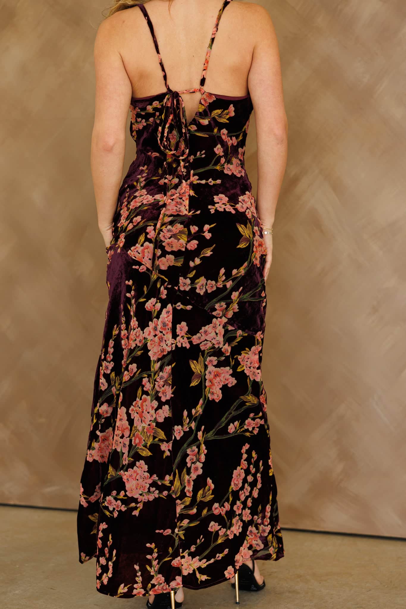 Love Song Velvet Floral Dress - Image 3
