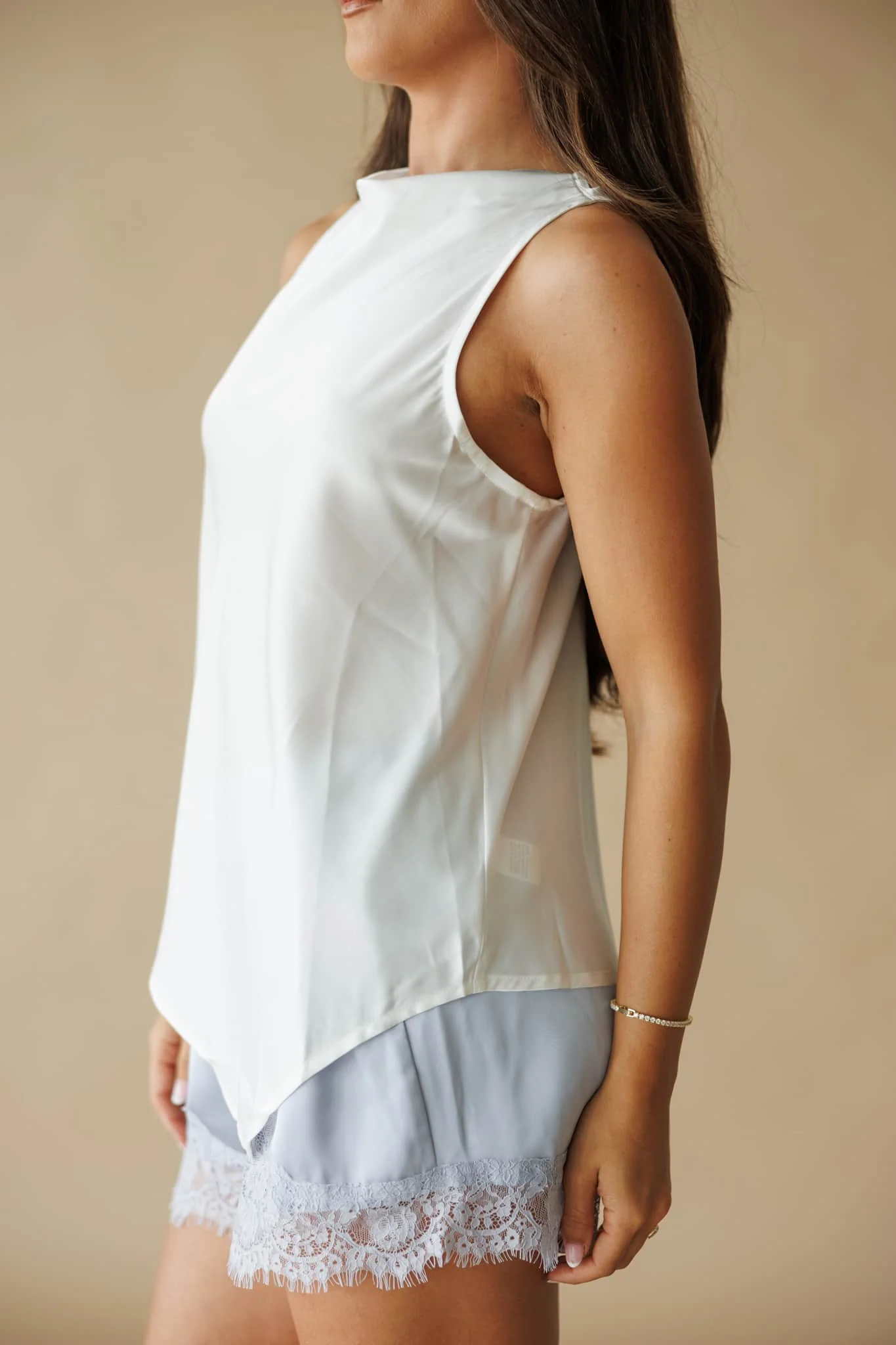 Lune Asymmetrical Satin Blouse - Image 5