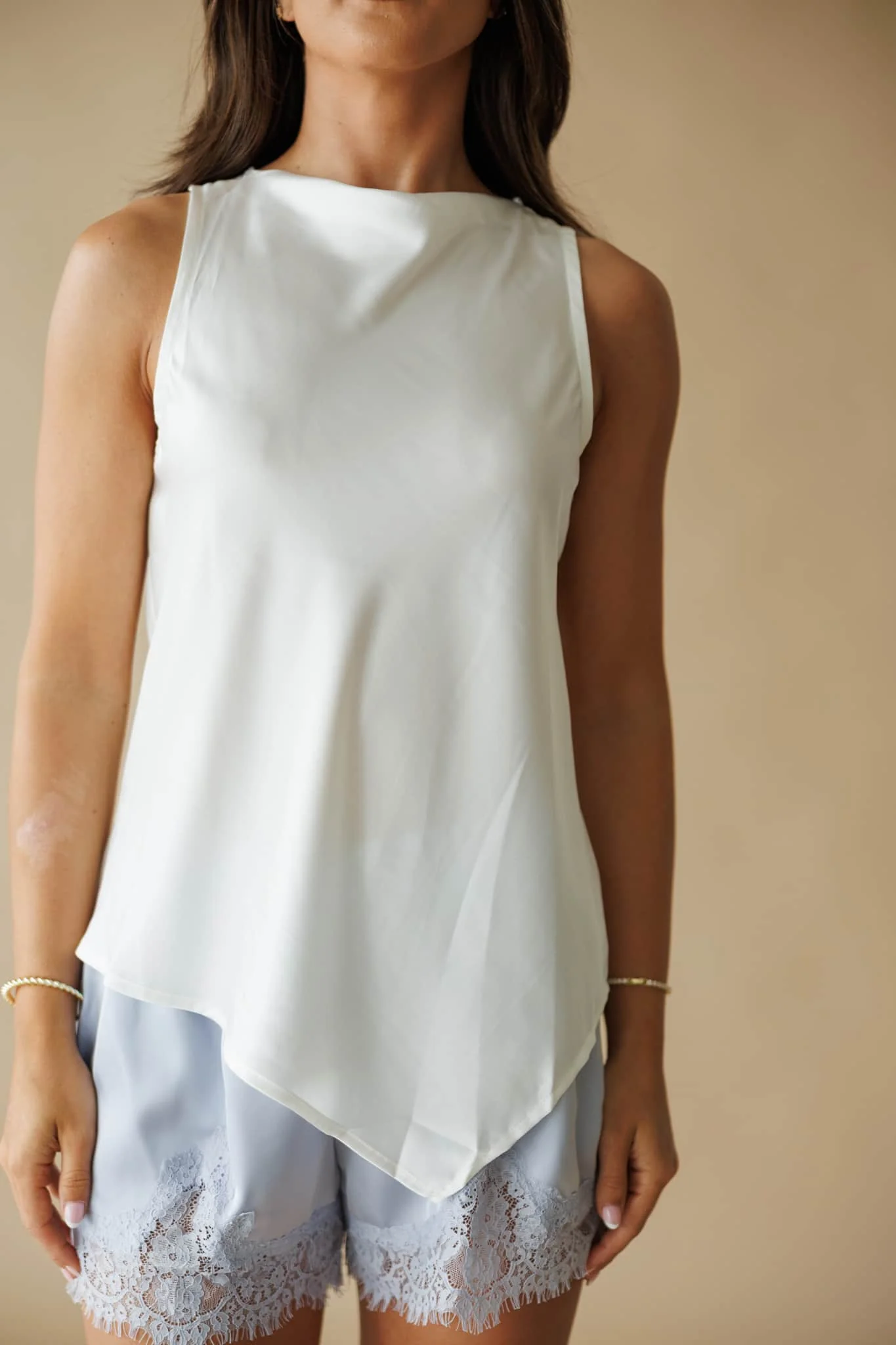 Lune Asymmetrical Satin Blouse - Image 6
