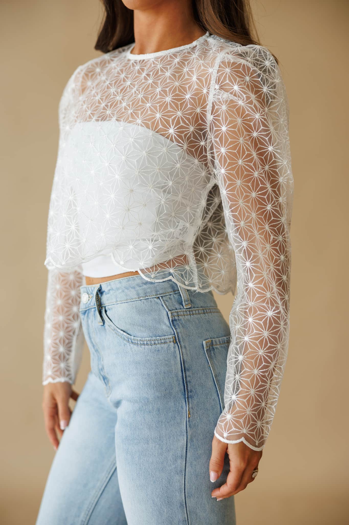 Mesh Flower Top - Image 7