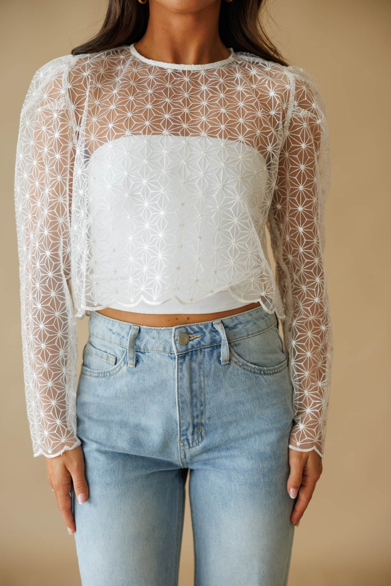 Mesh Flower Top - Image 8