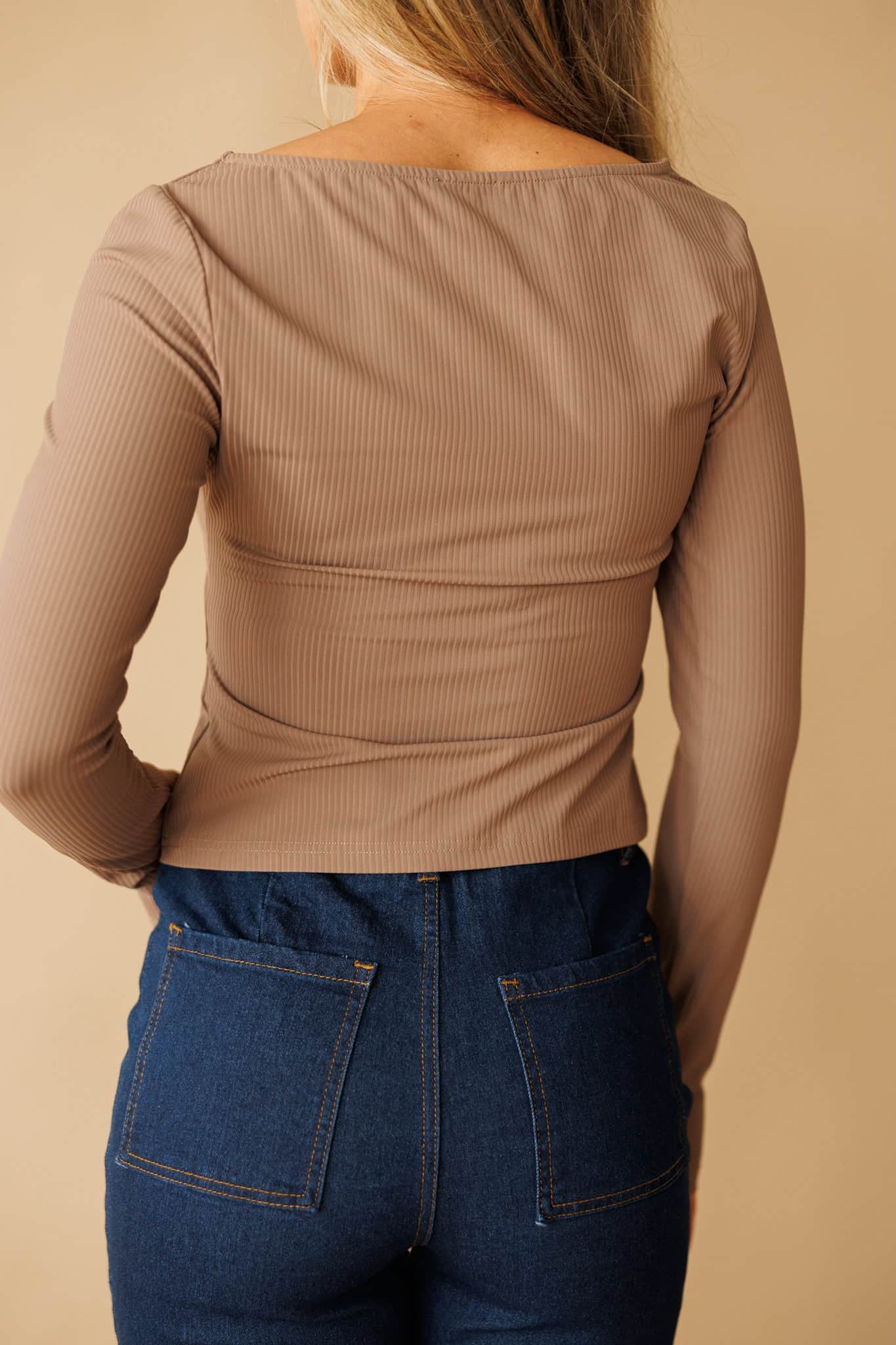 Neutral Muse Ribbed Top - Image 7