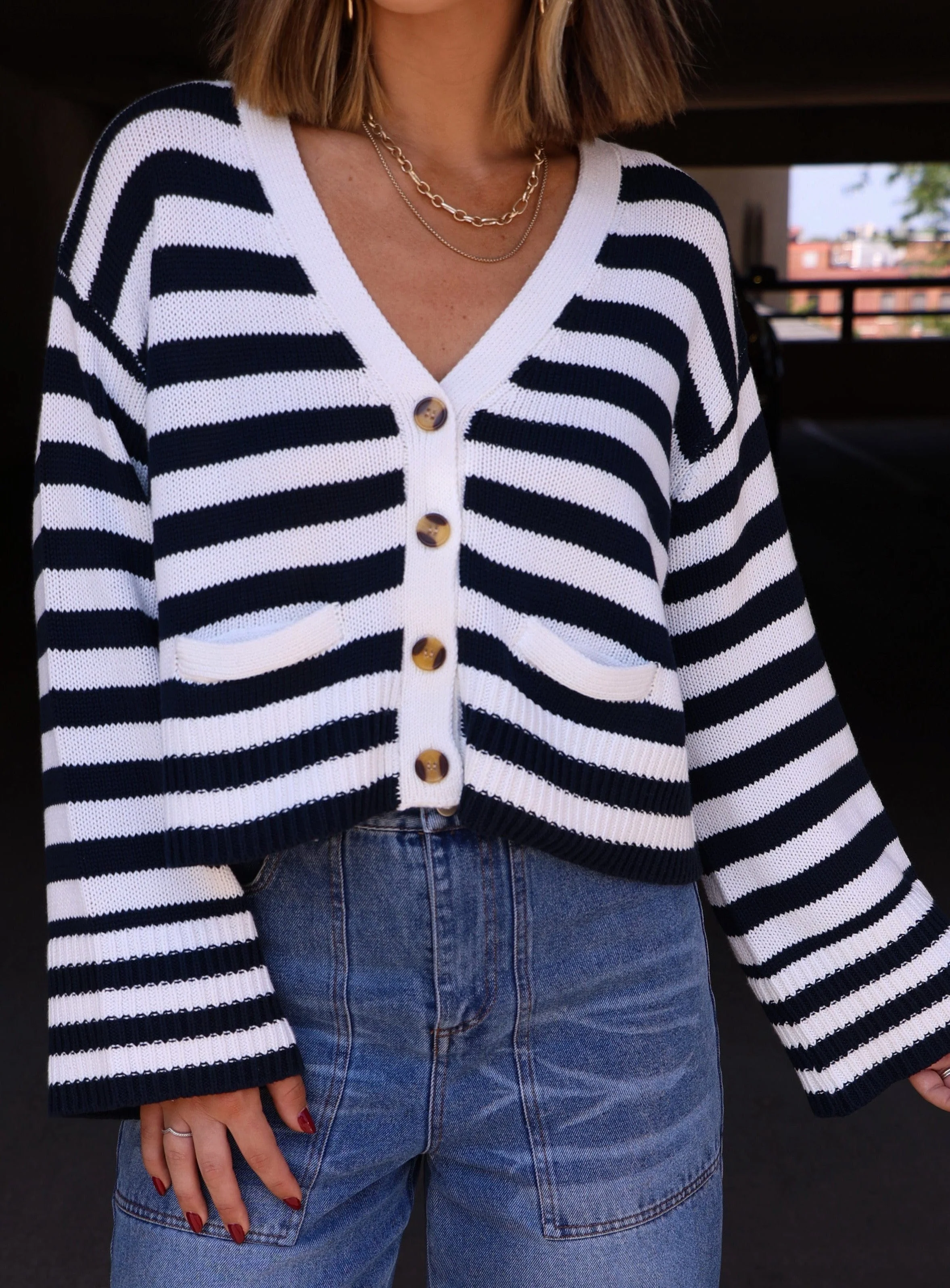Newport Striped Cardigan - Image 4