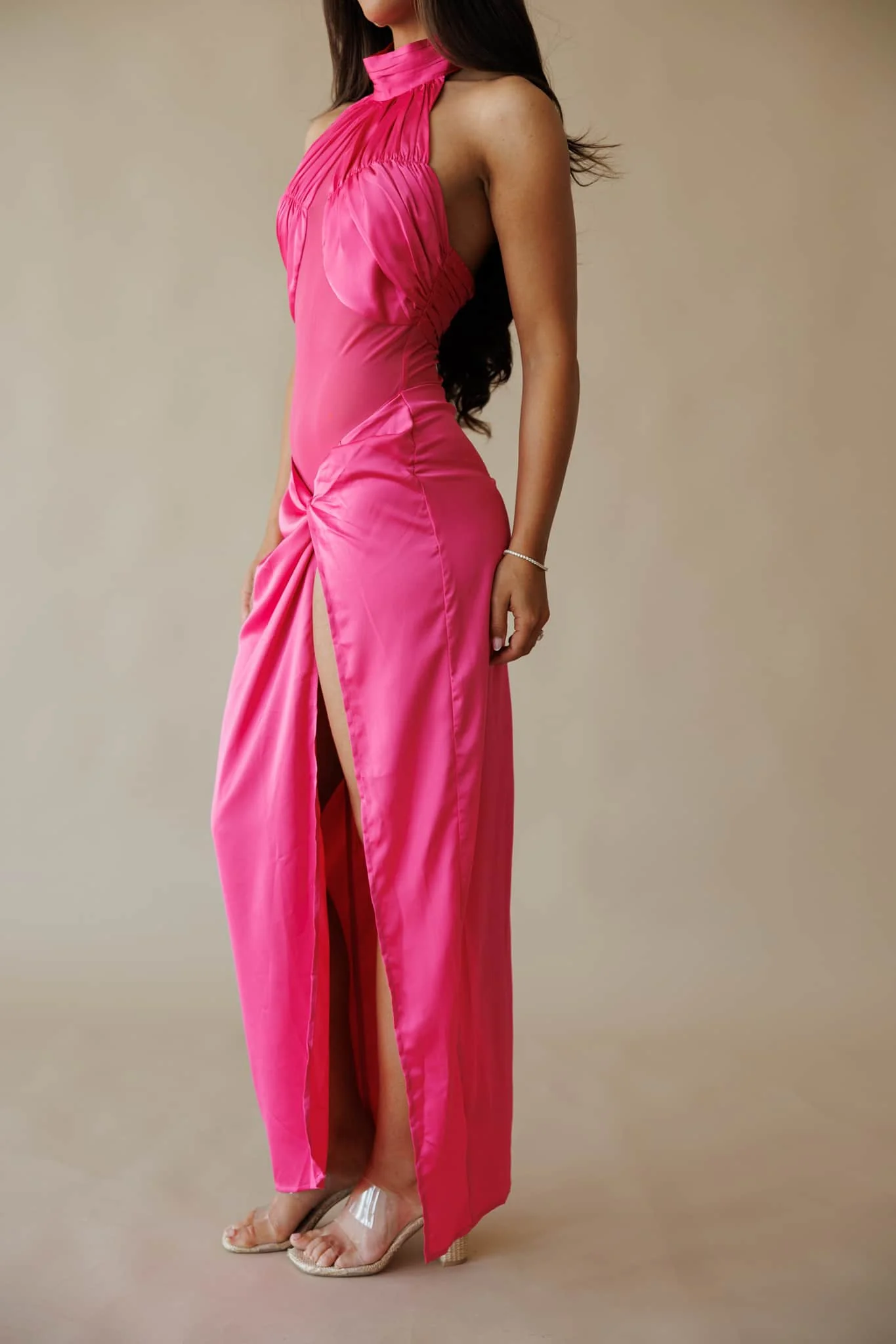 Pink Paradise Mesh Maxi Dres - Image 3