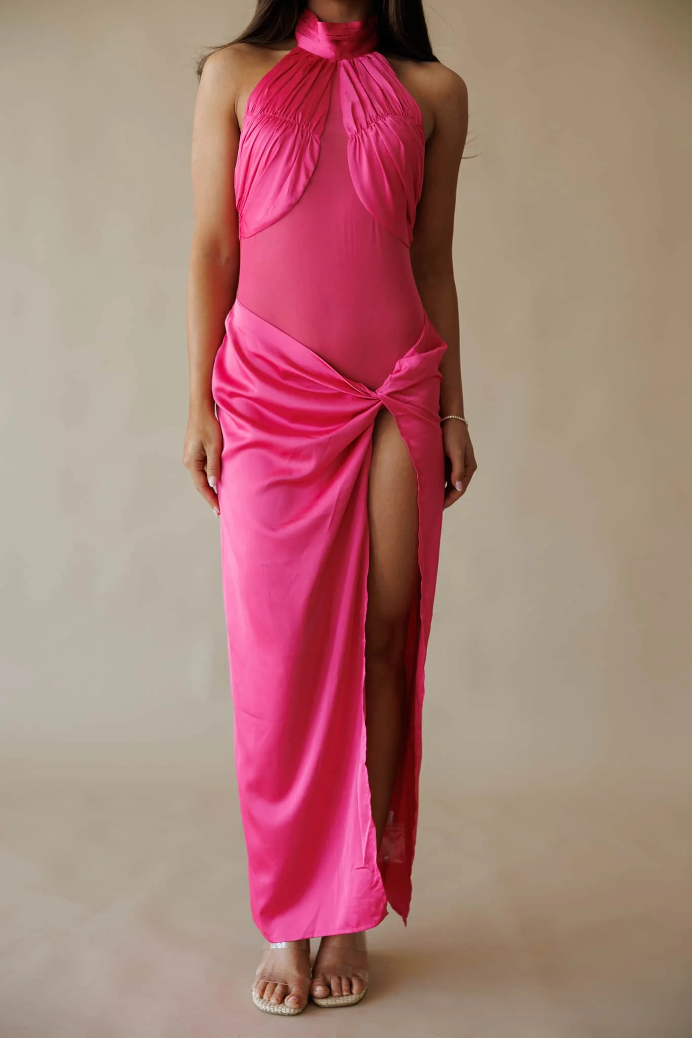Pink Paradise Mesh Maxi Dres - Image 4