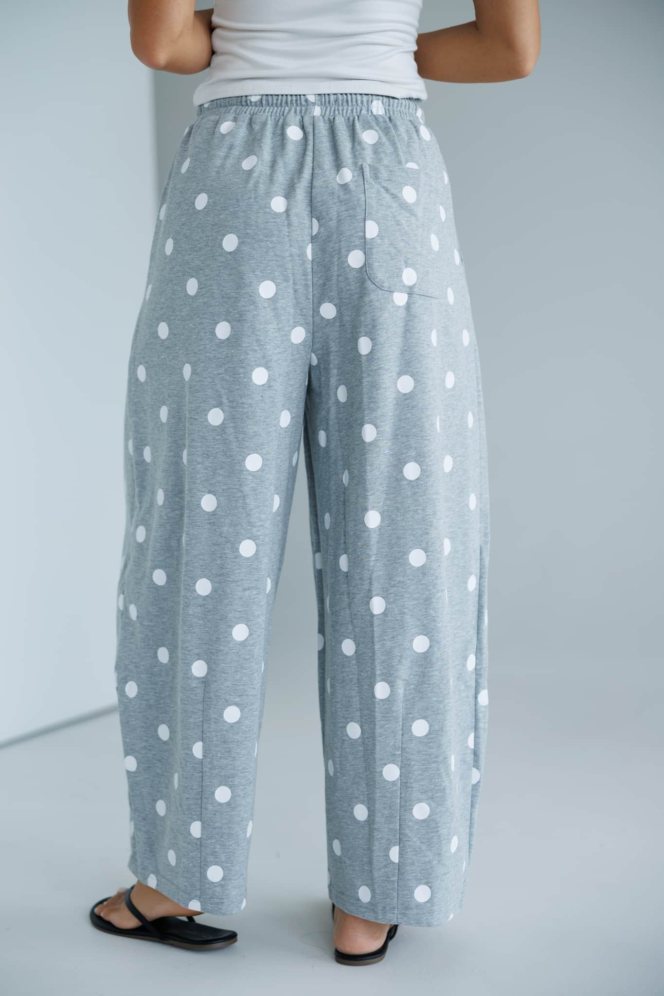 Polka Dot Barrel Sweatpants - Image 3