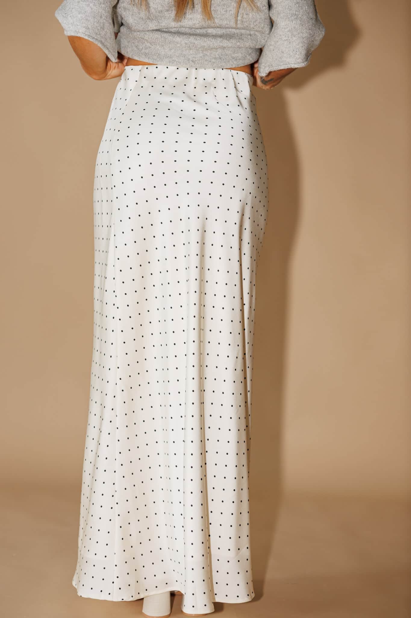Polka Dot Satin Skirt - Image 3