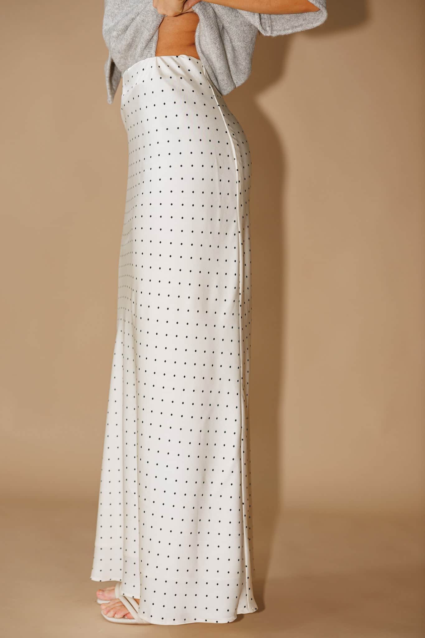 Polka Dot Satin Skirt - Image 4